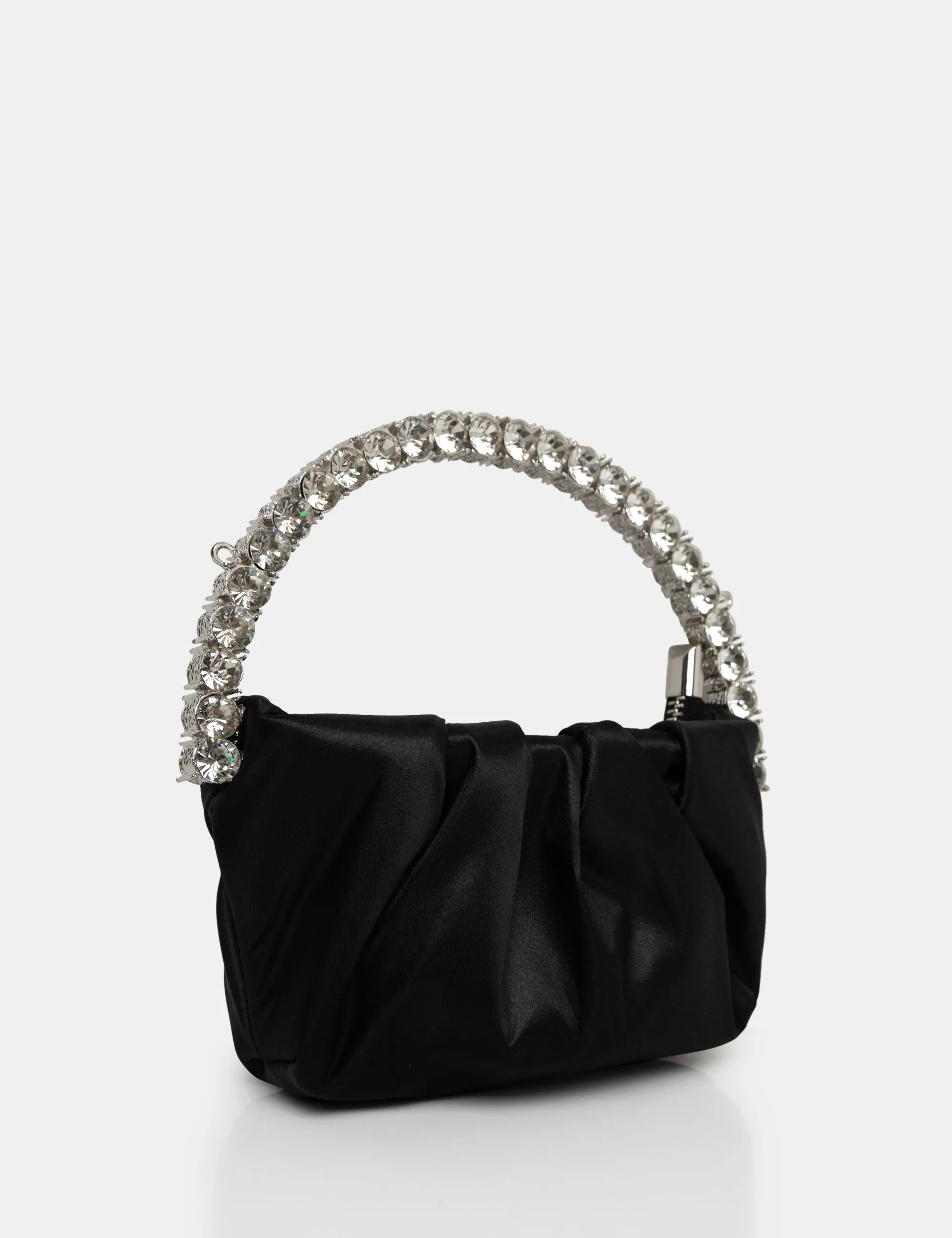 The Aurora Black Pu Diamante Handle Mini Bag sold by Public Desire product image thumbnail 2