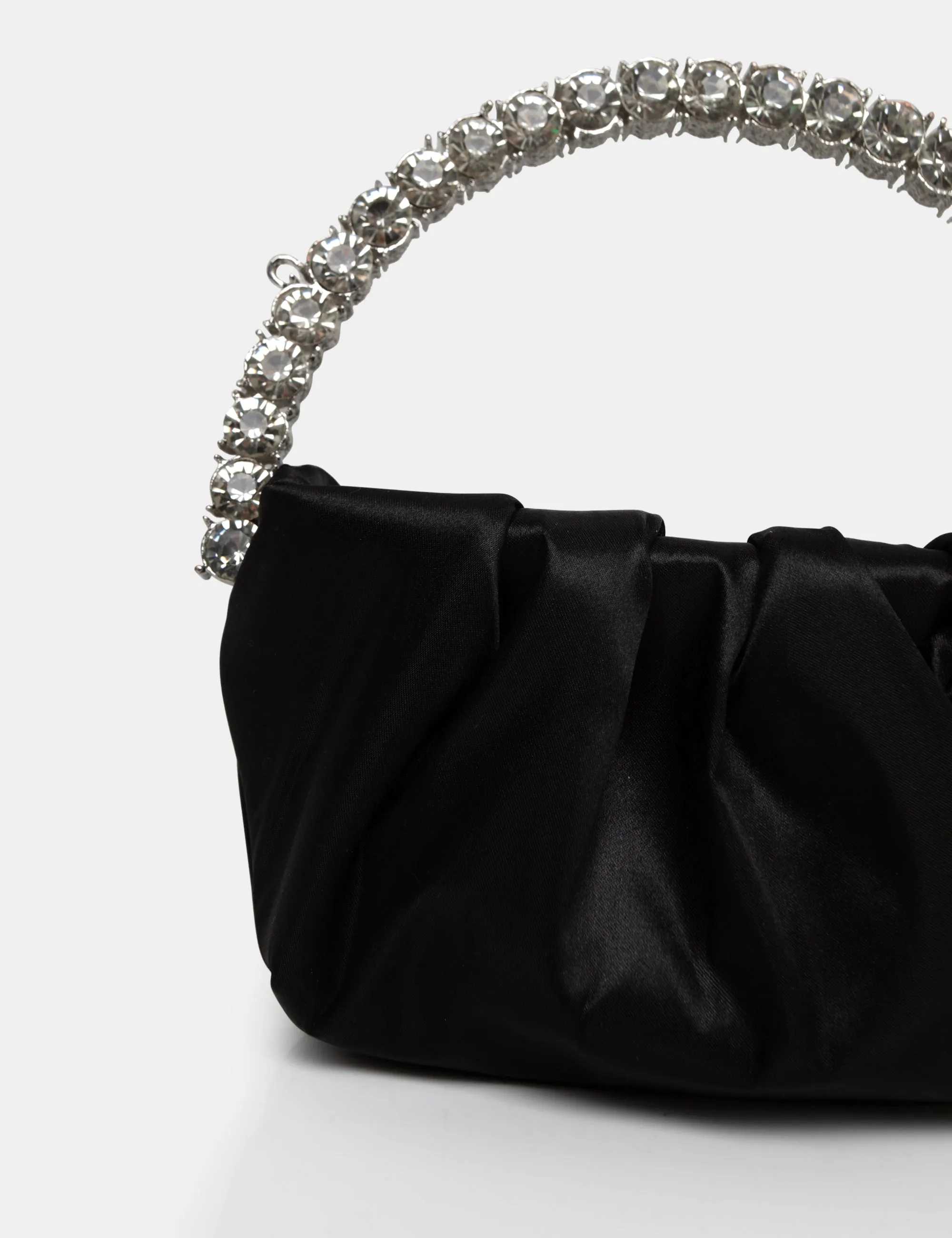 The Aurora Black Pu Diamante Handle Mini Bag sold by Public Desire product image thumbnail 3