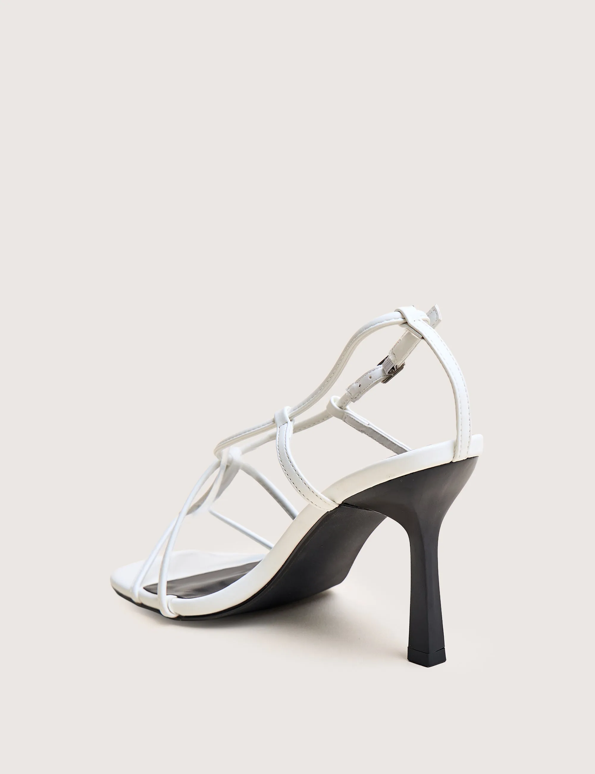 Marie White Pu T Bar Strappy Mid Heels sold by Public Desire product image thumbnail 3