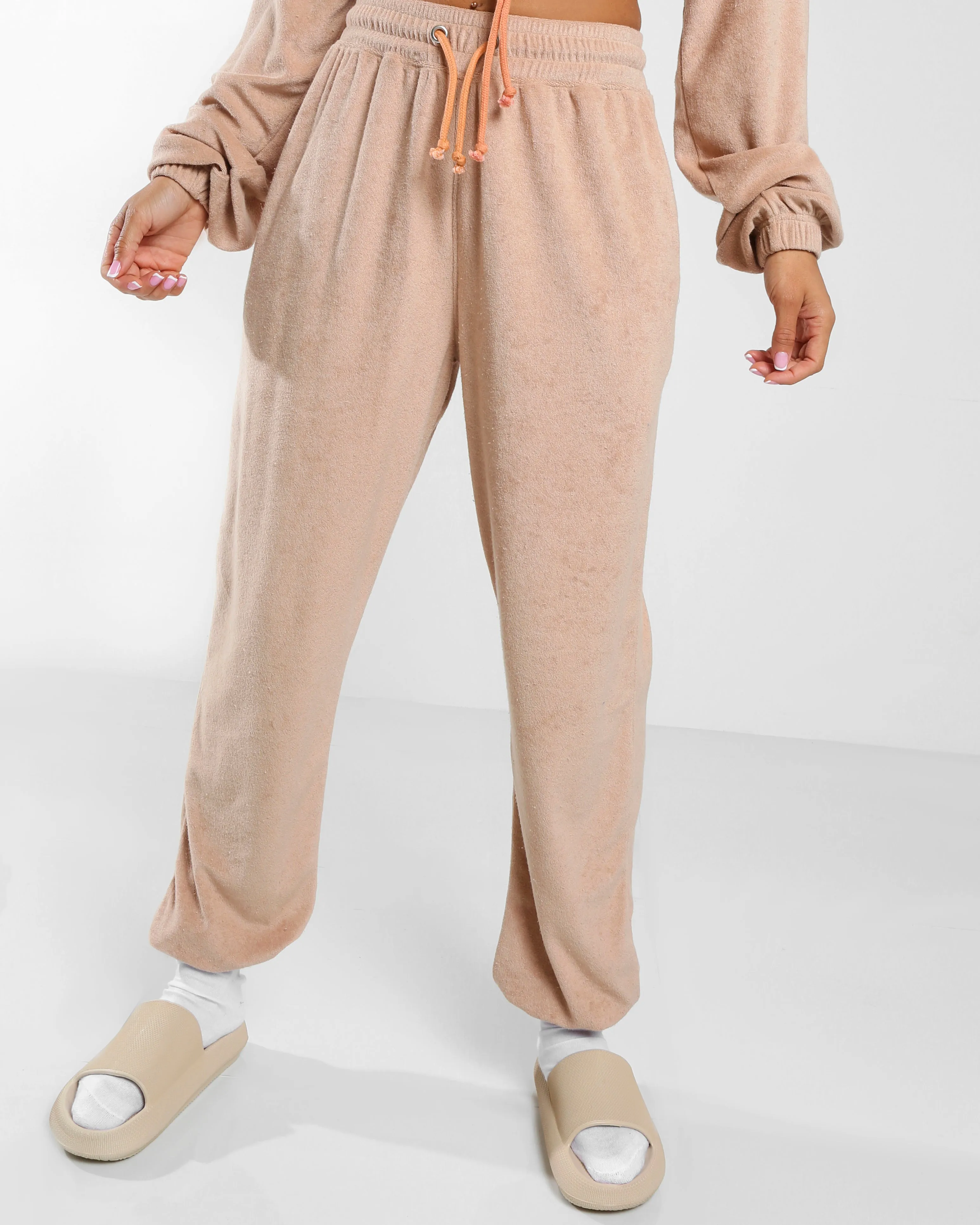 Amber x Public Desire super soft towelling jogger co-ord beige sold by Public Desire product image thumbnail 3
