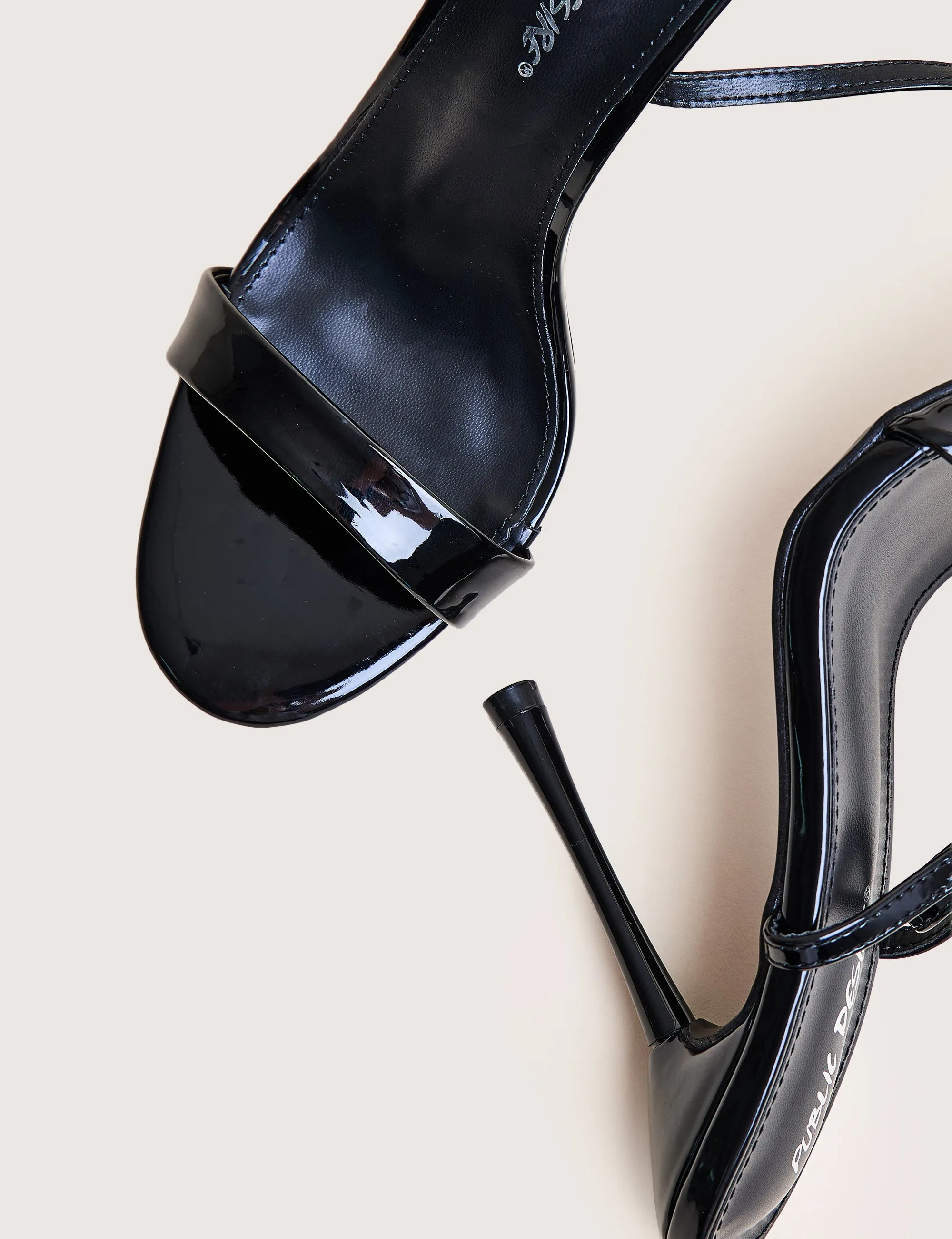 Soho Black Patent Barely There Strappy Stiletto Heels sold by Public Desire product image thumbnail 4