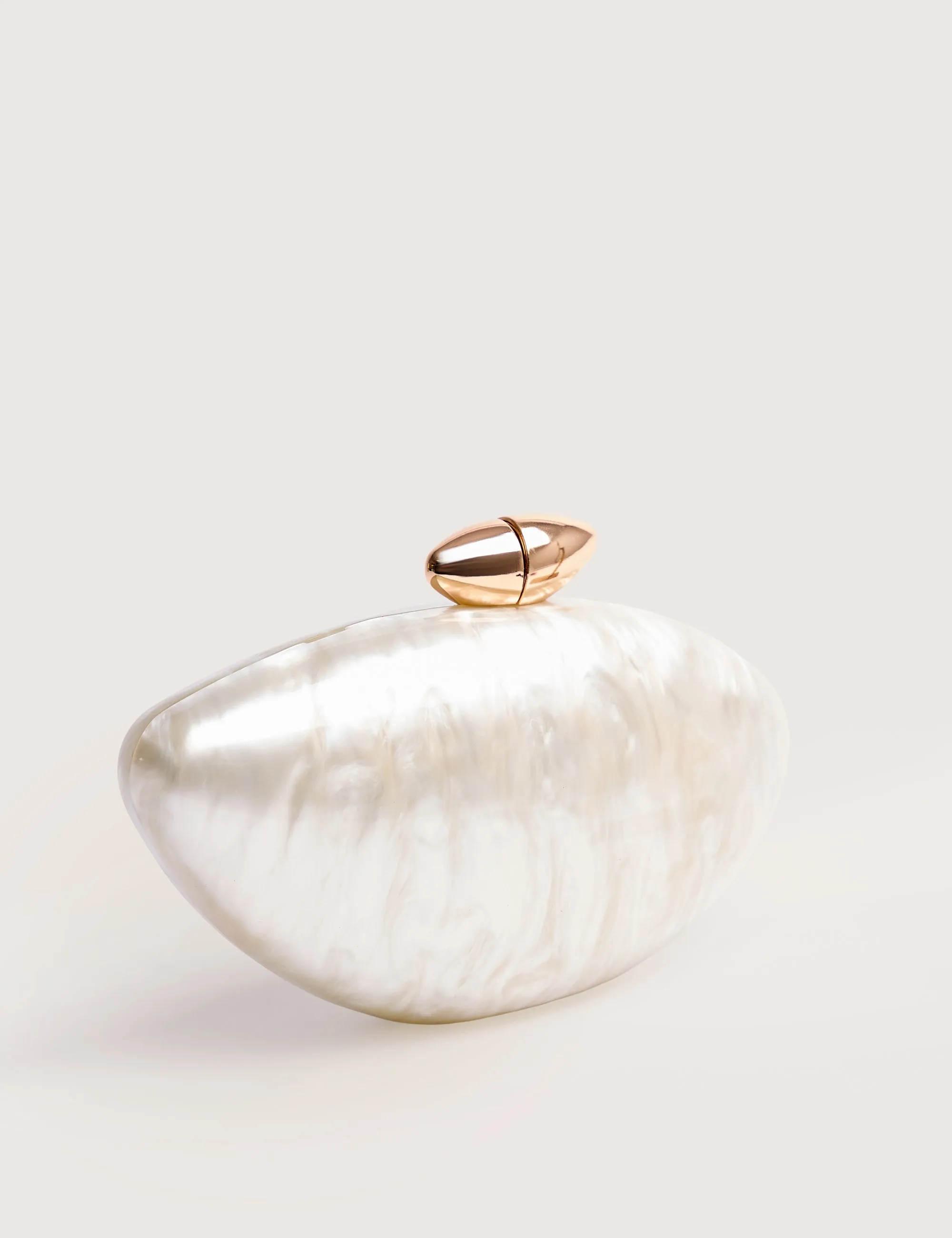 Violet Cream Marble Oval Clutch Bag Cream sold by Public Desire product image thumbnail 3