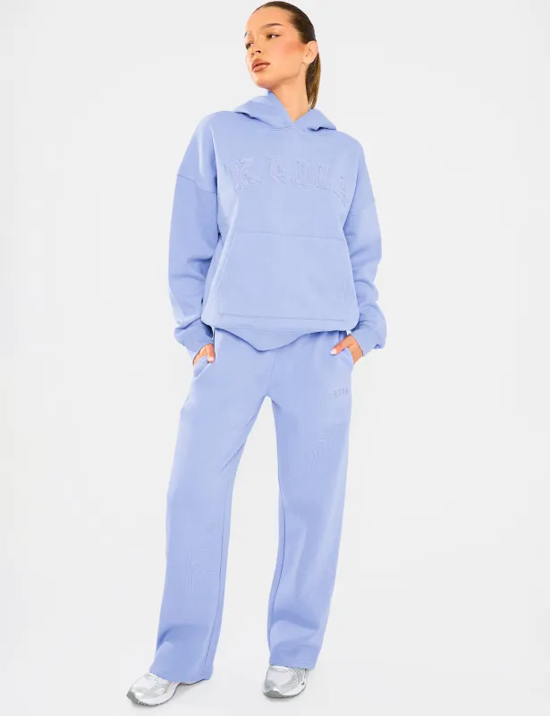 Kaiia Logo Wide Leg Joggers Cornflower Blue sold by Public Desire