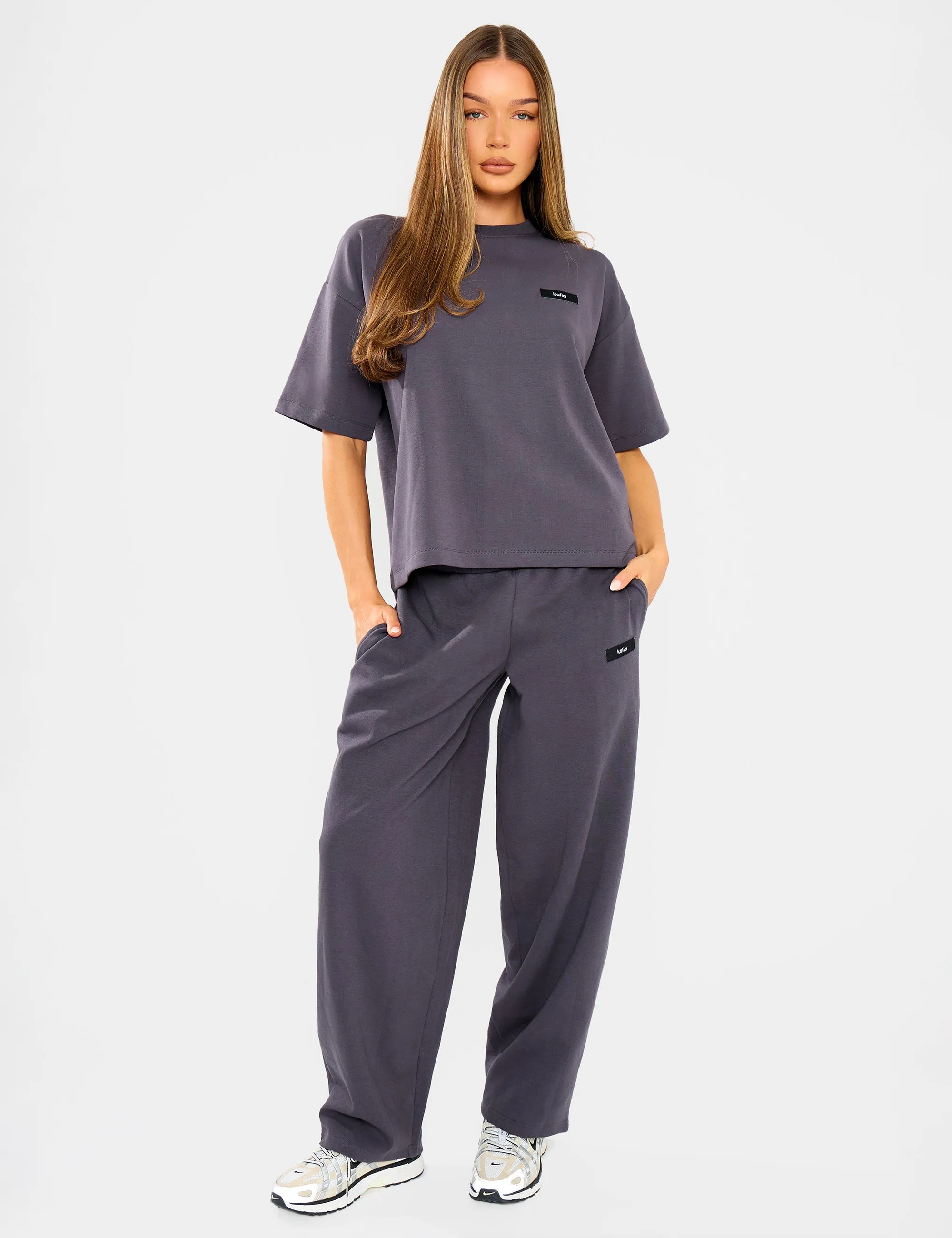 Kaiia Interlock Boxy T-Shirt Midnight Charcoal sold by Public Desire product image thumbnail 4