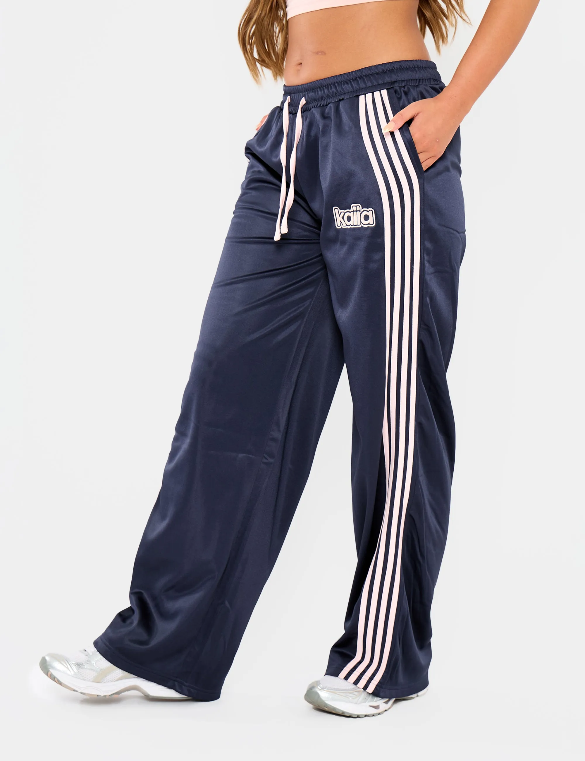 Kaiia Logo Tricot Joggers Navy & Pink sold by Public Desire product image thumbnail 2