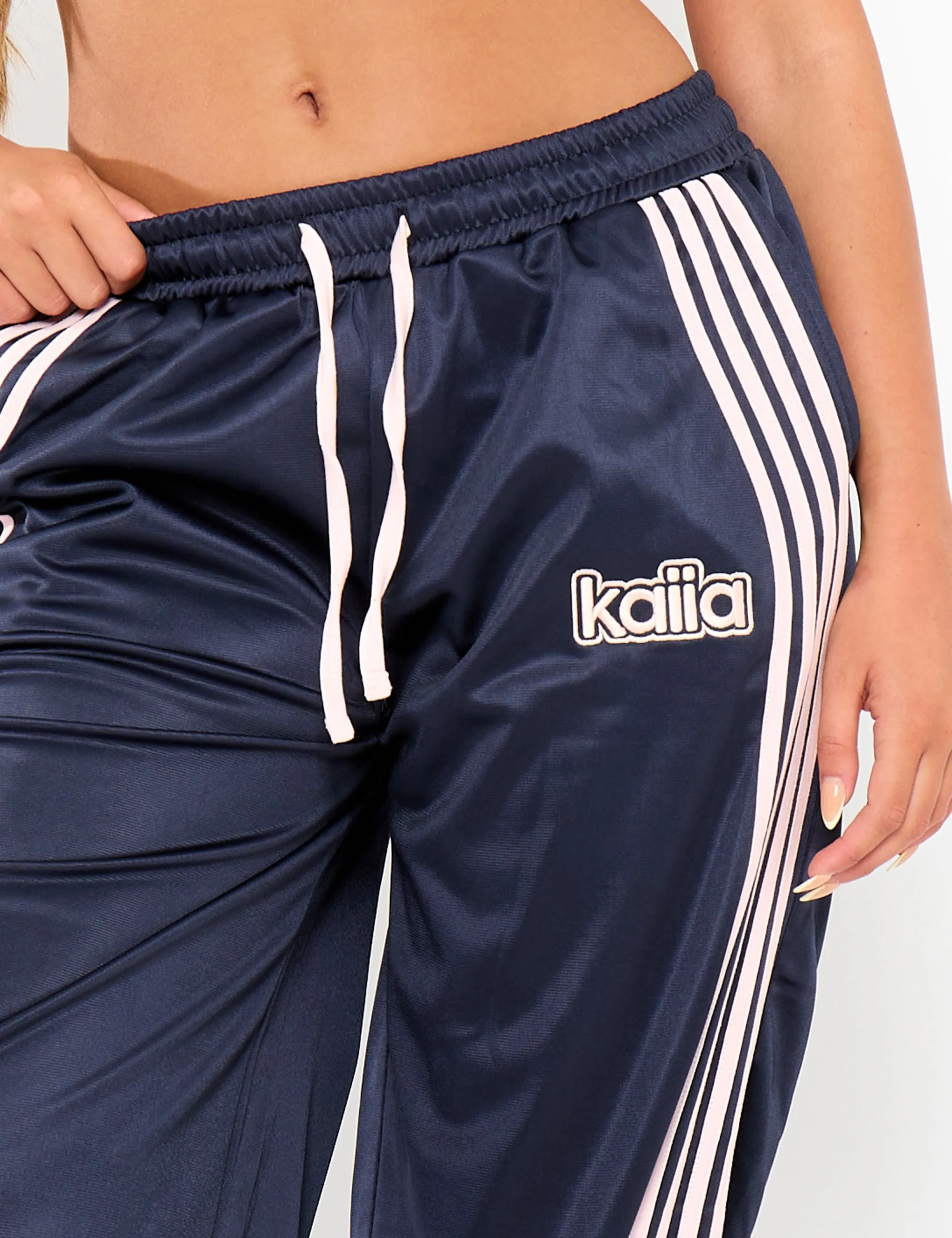 Kaiia Logo Tricot Joggers Navy & Pink sold by Public Desire product image thumbnail 4