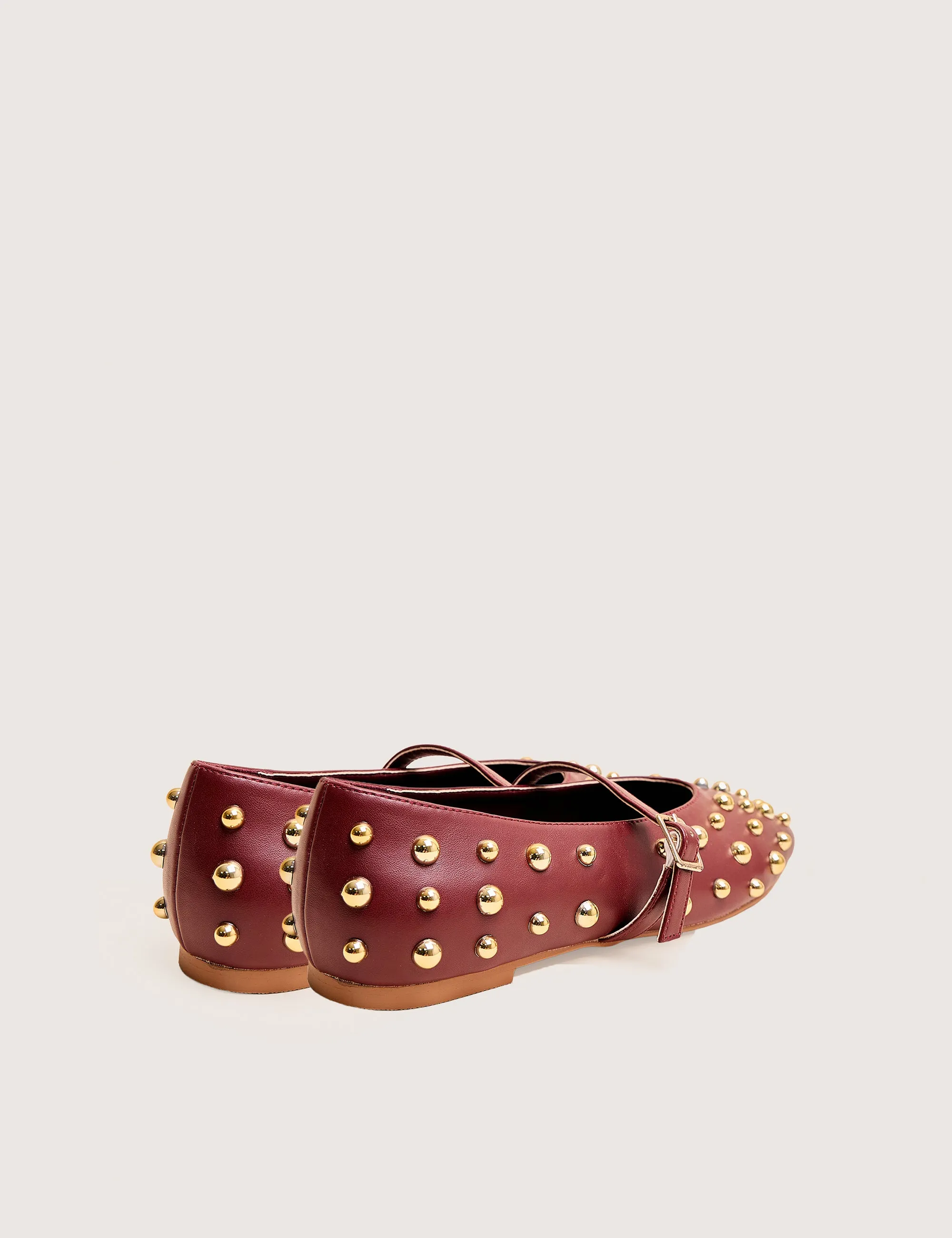 Elsie Burgundy Studded Ballerina Flats sold by Public Desire product image thumbnail 4