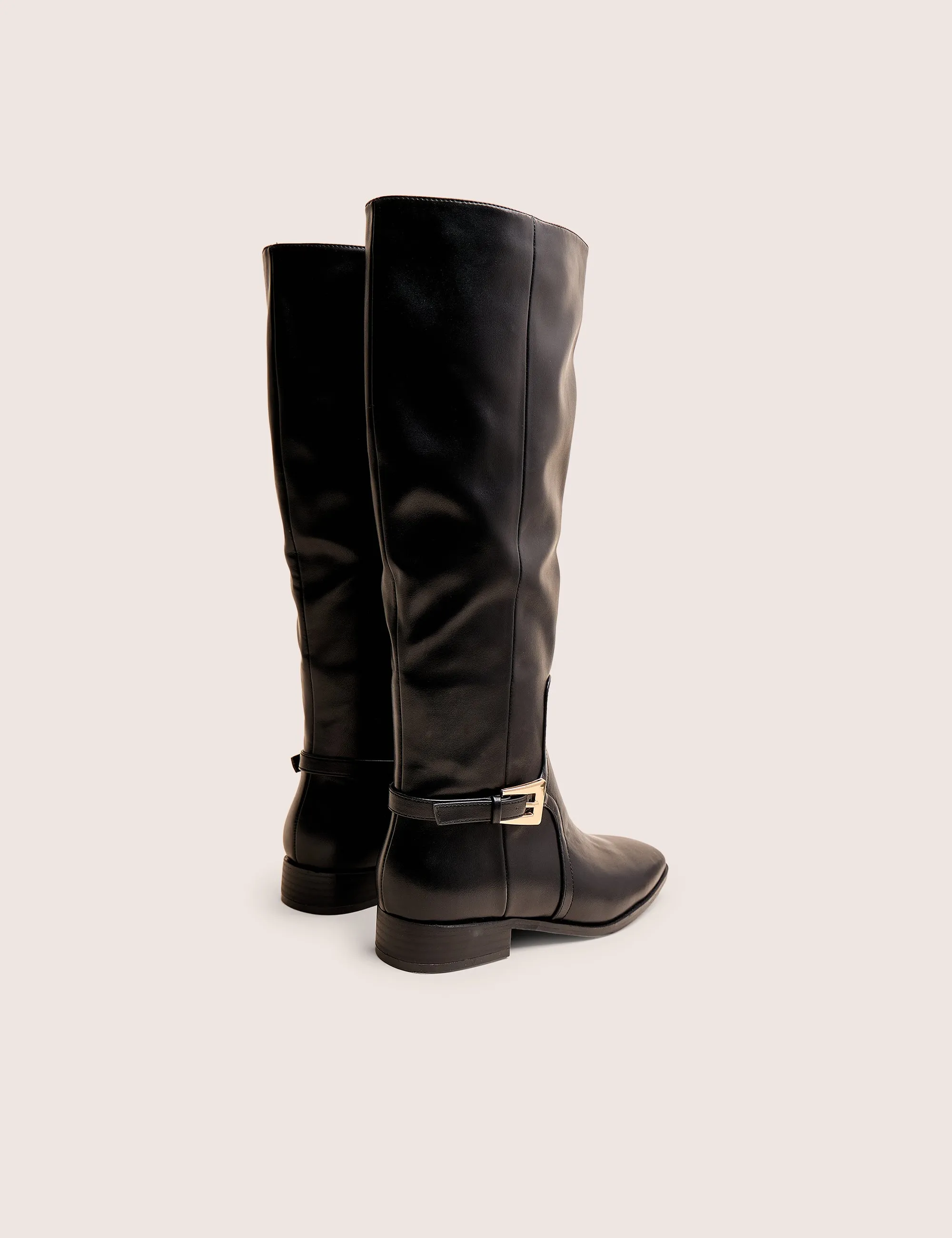 Mackie Black Pu Buckle Detail Knee High Riding Boot sold by Public Desire product image thumbnail 3