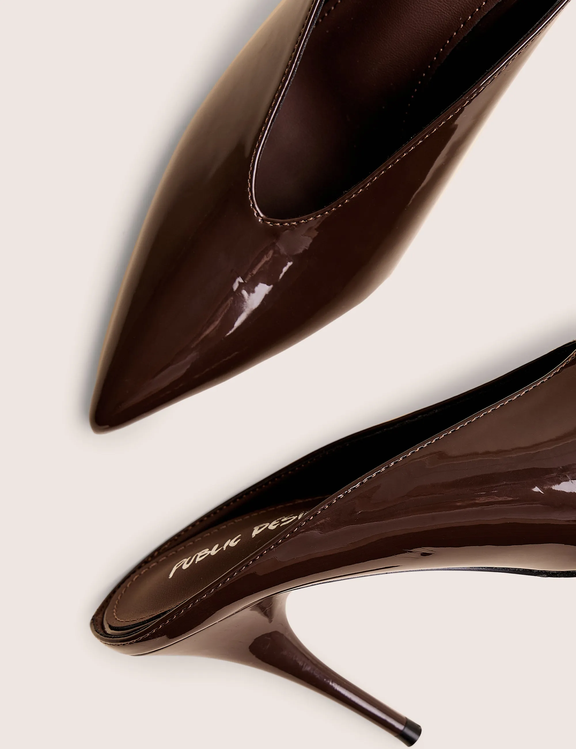 Elixr Chocolate Patent Court High Heels sold by Public Desire product image thumbnail 4