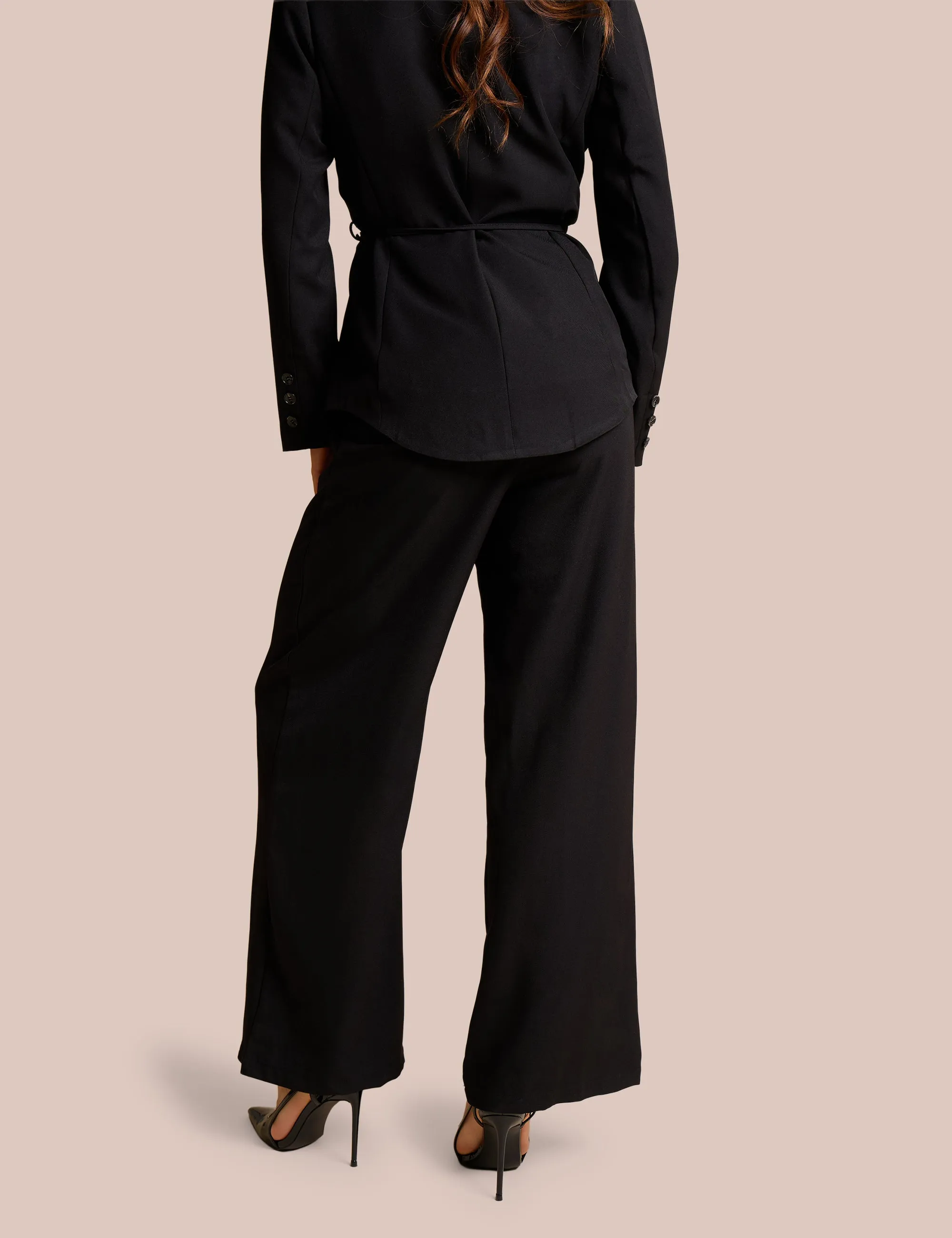 High Waist Tailored Wide Leg Trouser Black sold by Public Desire product image thumbnail 4