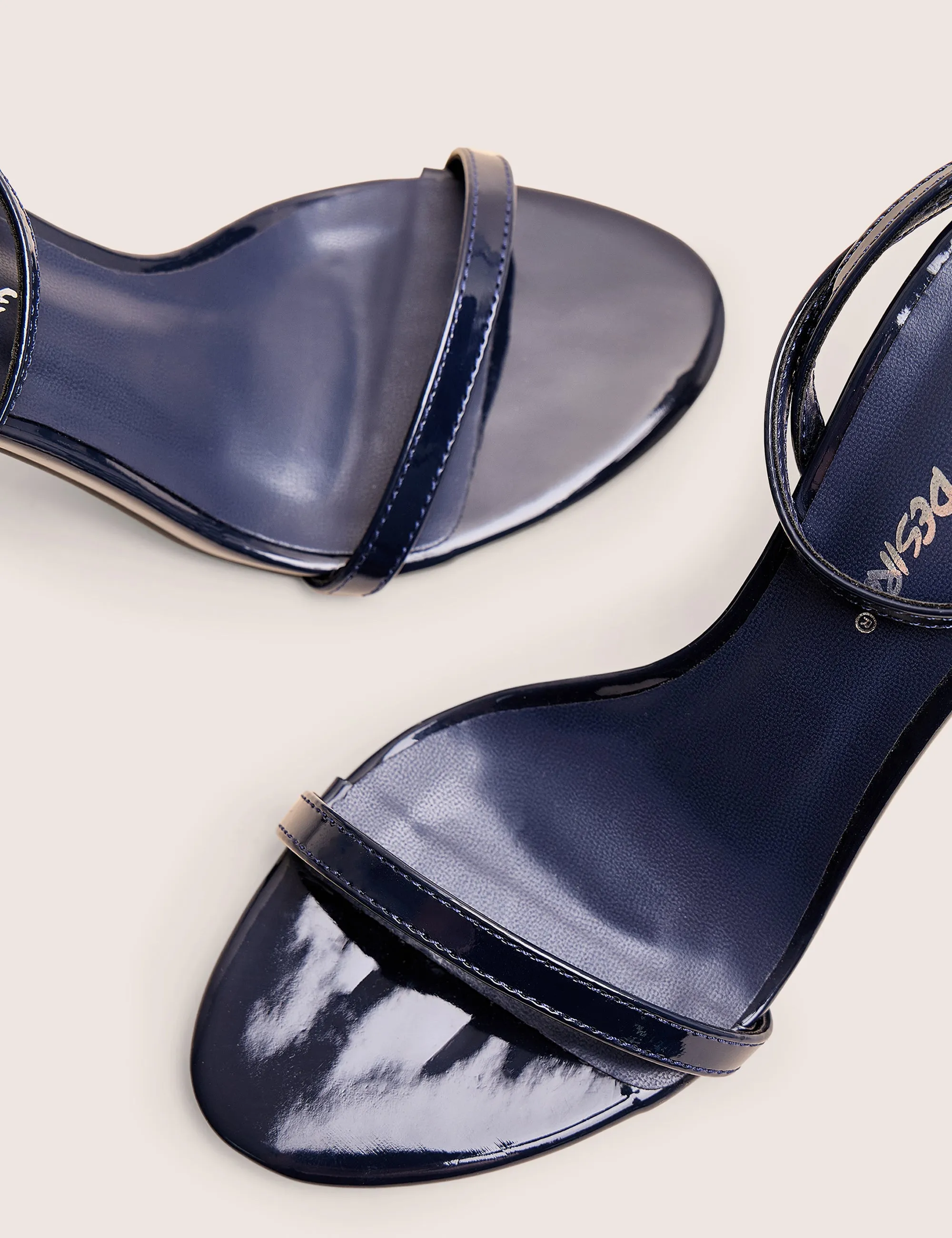 Selene Navy Patent Curved Heels Barely There sold by Public Desire product image thumbnail 4