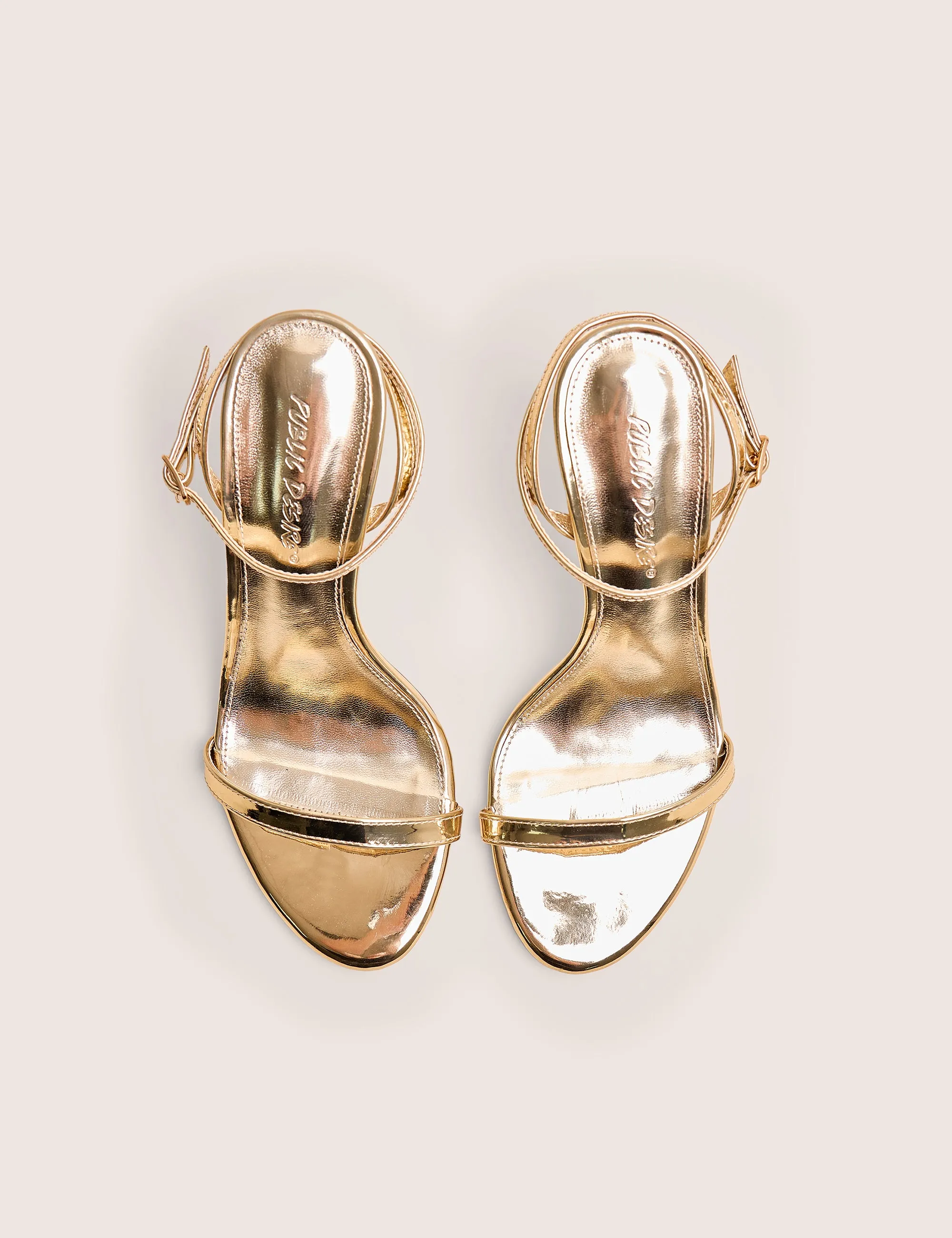 Selene Gold Curved Heels Barely There sold by Public Desire product image thumbnail 4