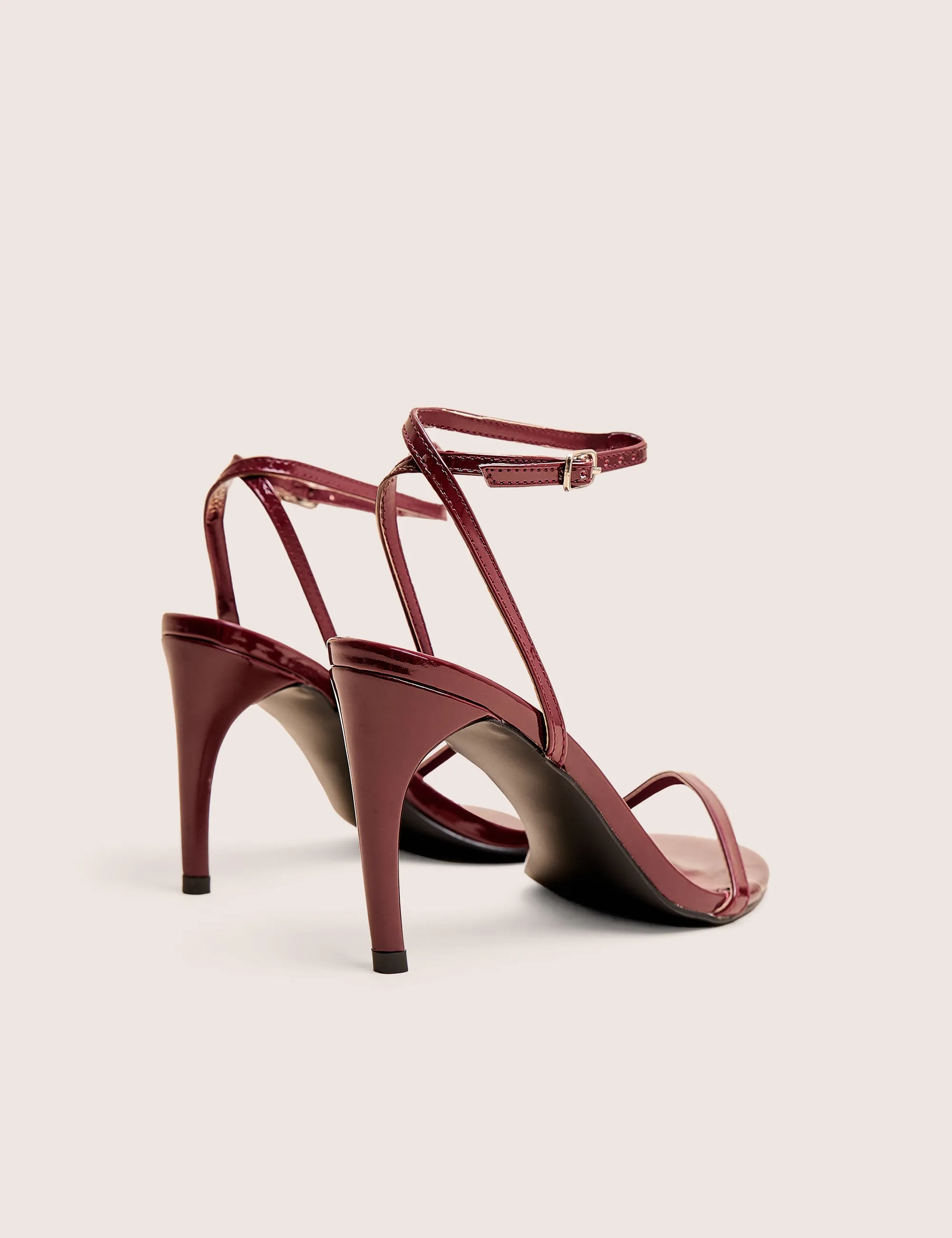 Selene Burgundy Patent Curved Heels Barely There sold by Public Desire product image thumbnail 3