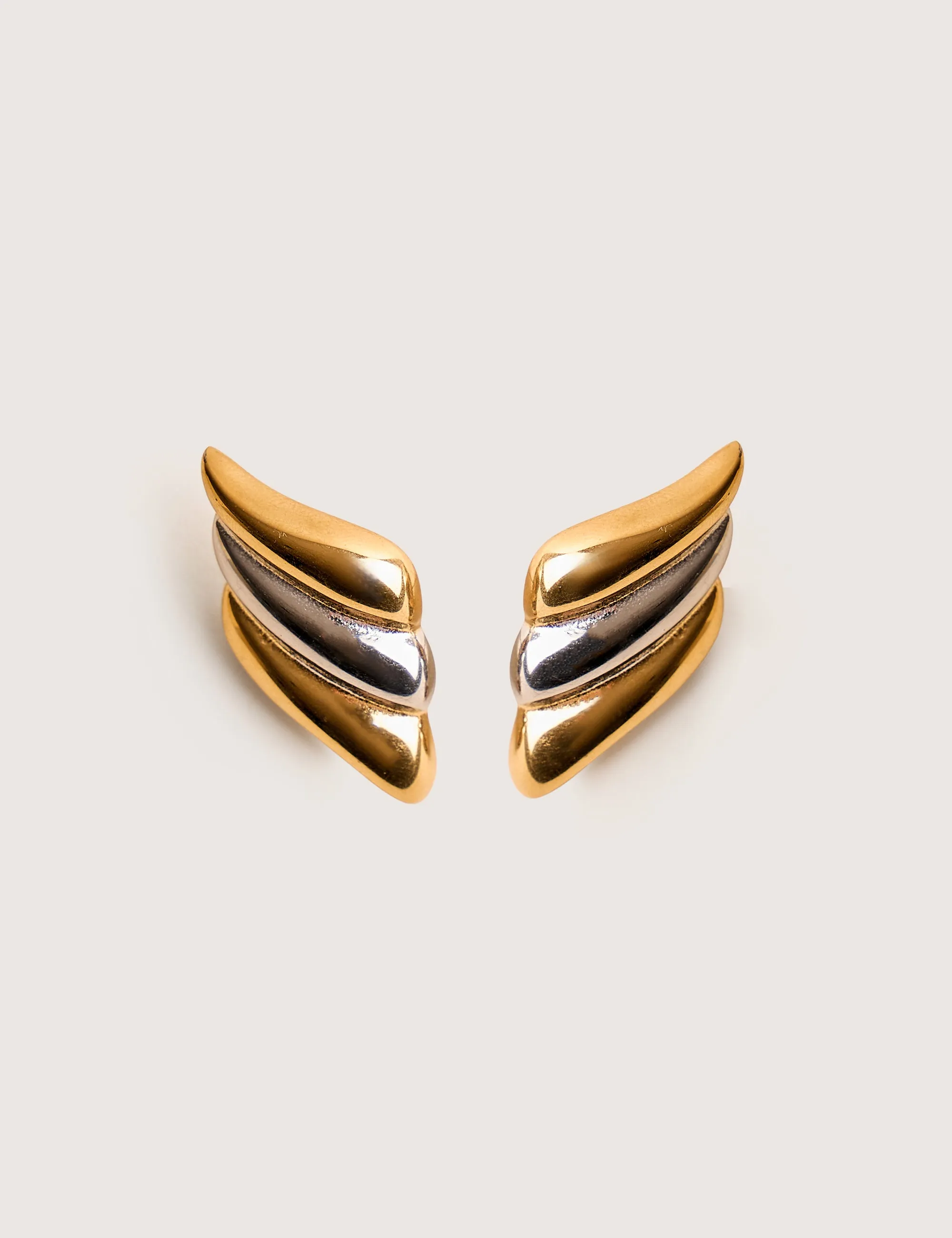 Mixed Metal Wings Earrings Gold & Silver sold by Public Desire product image thumbnail 2