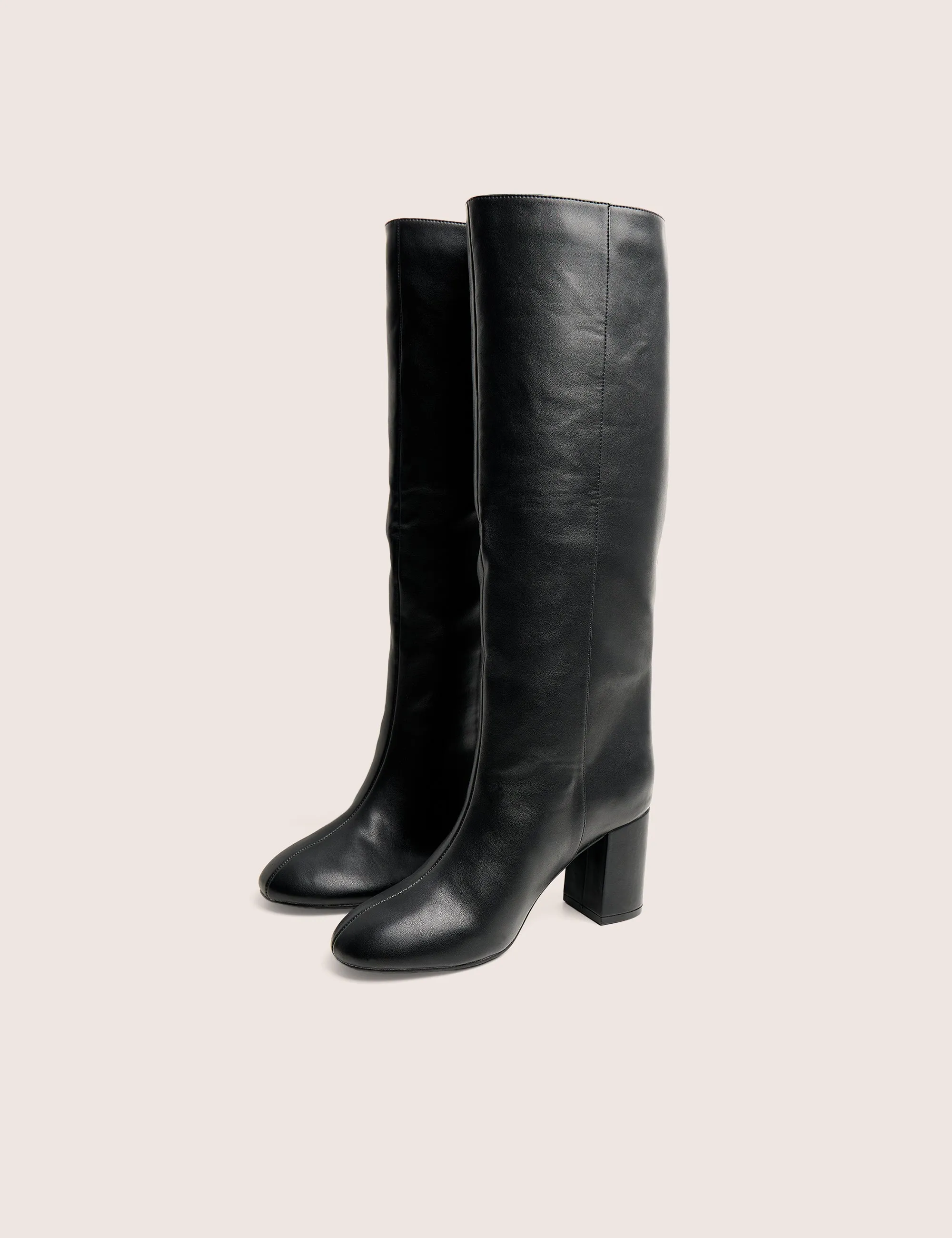 Maison Black Pu Knee High Block Heeled Boots sold by Public Desire product image thumbnail 2