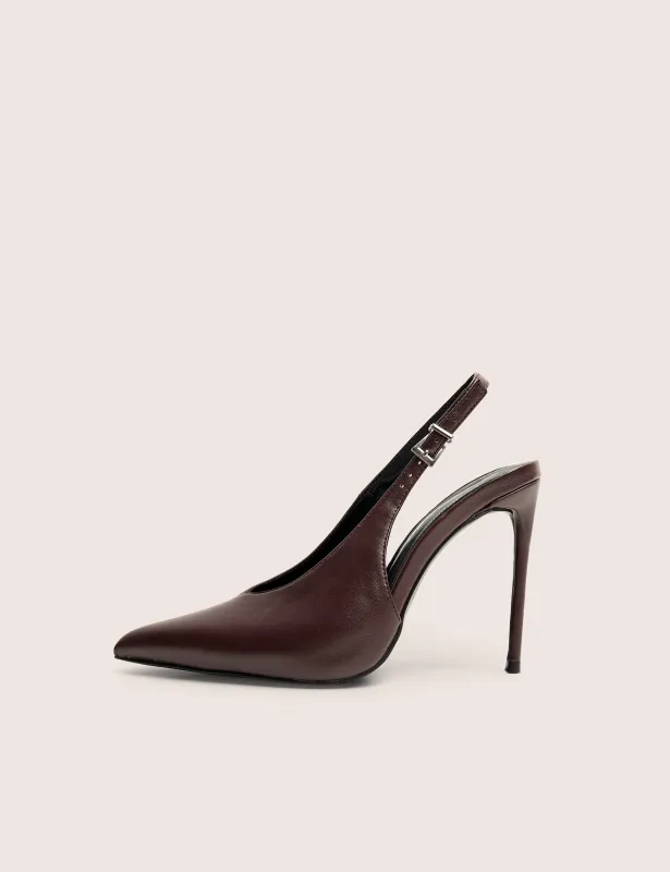 Tatti Burgundy Slingback Court Heel sold by Public Desire