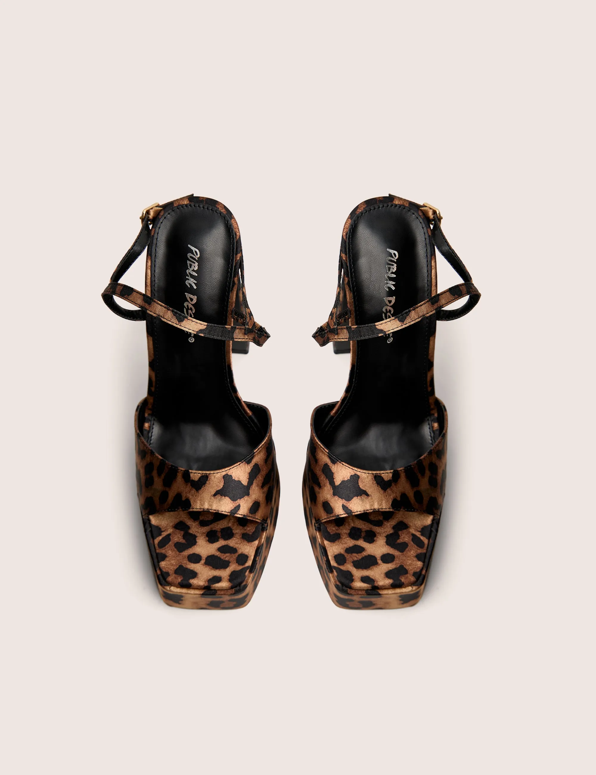 Retro Leopard Platform Strappy Heels sold by Public Desire product image thumbnail 2
