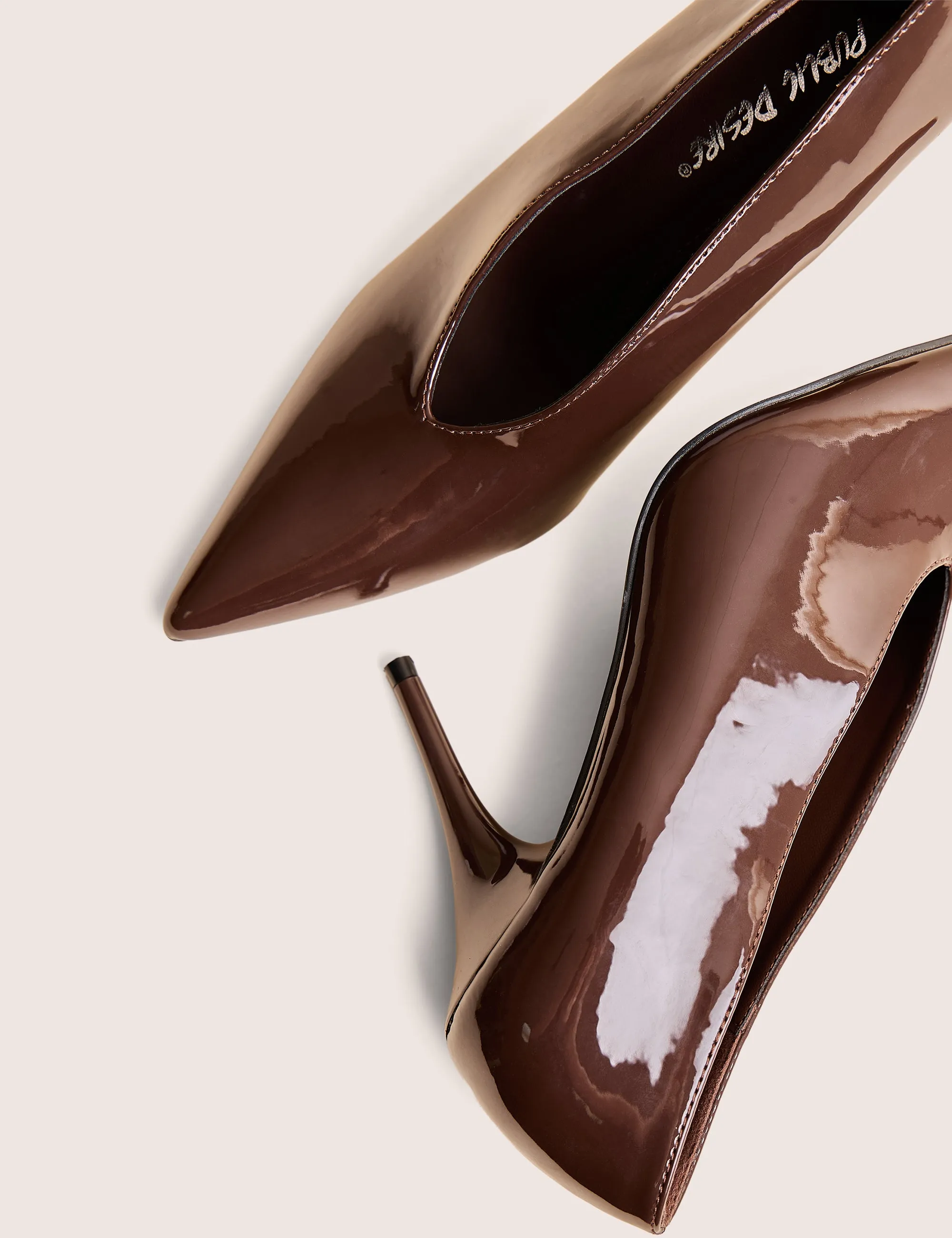 Sedona Brown Patent Court High Heels sold by Public Desire product image thumbnail 5