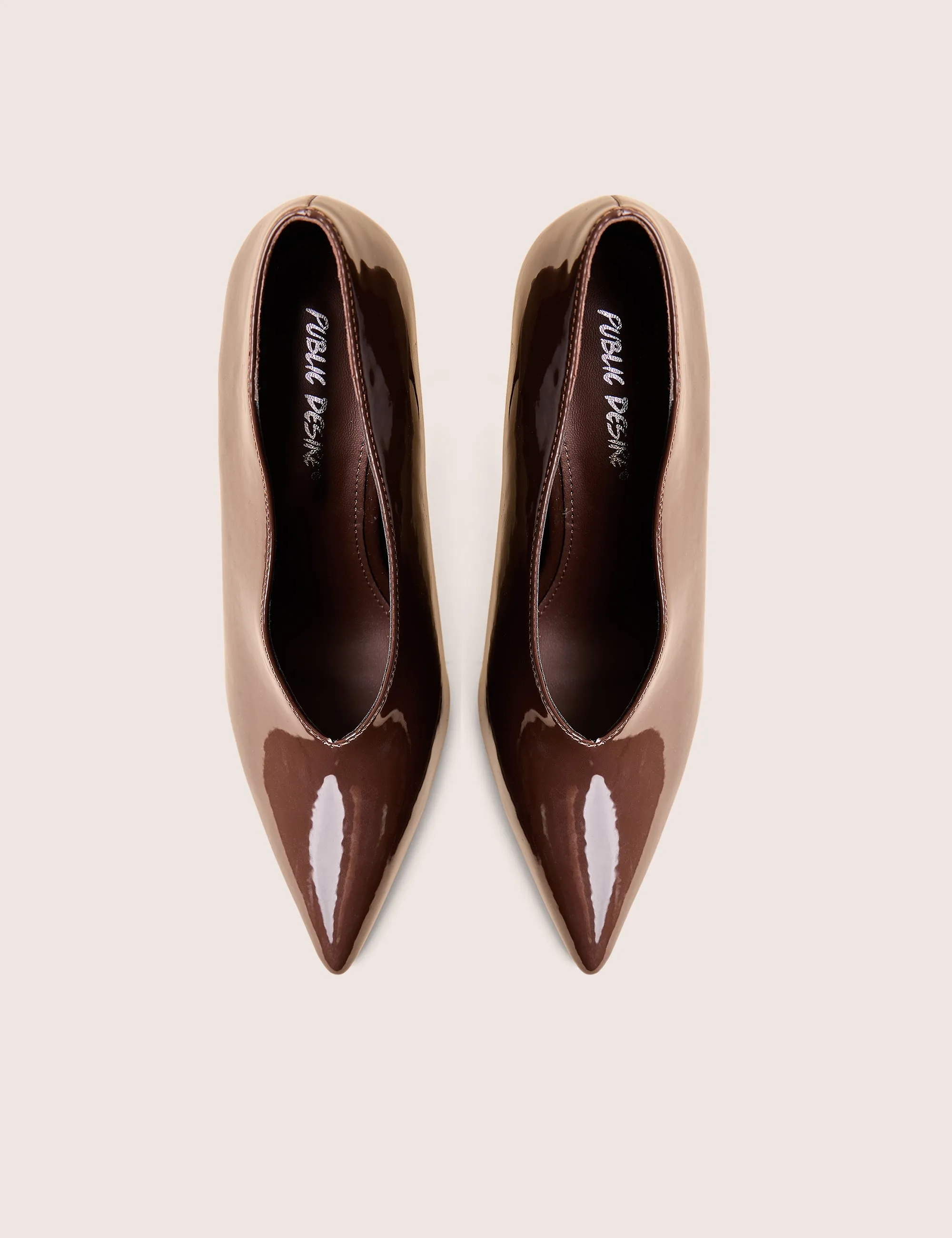 Sedona Brown Patent Court High Heels sold by Public Desire product image thumbnail 3