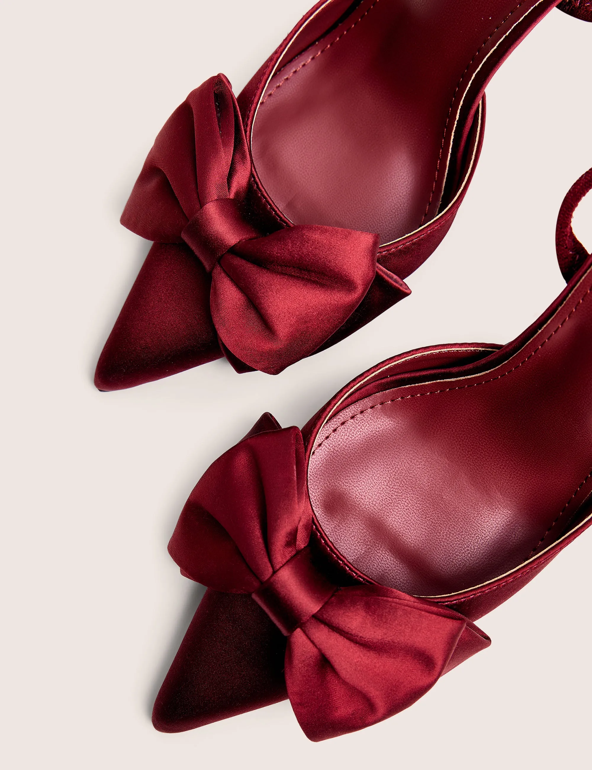 Pepper Burgundy Bow Detail Slingback High Heels sold by Public Desire product image thumbnail 2