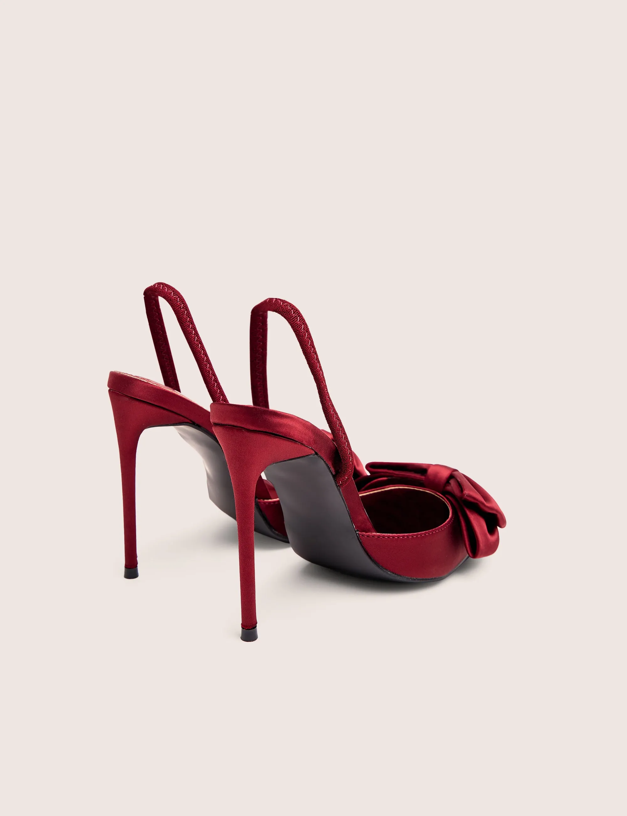 Pepper Burgundy Bow Detail Slingback High Heels sold by Public Desire product image thumbnail 4