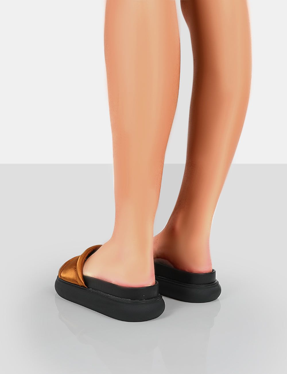 Demi Brown Satin Slider Sandals sold by Public Desire product image thumbnail 2