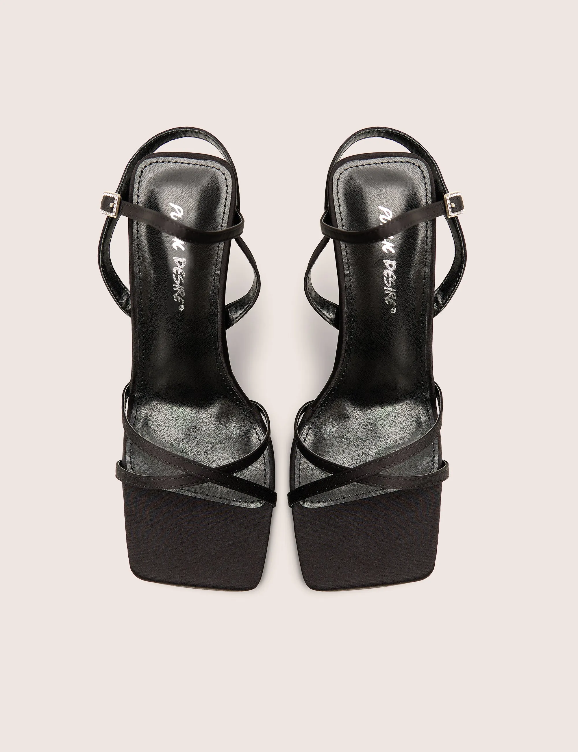 Moss Black Velvet Strappy Stiletto Heels sold by Public Desire product image thumbnail 2