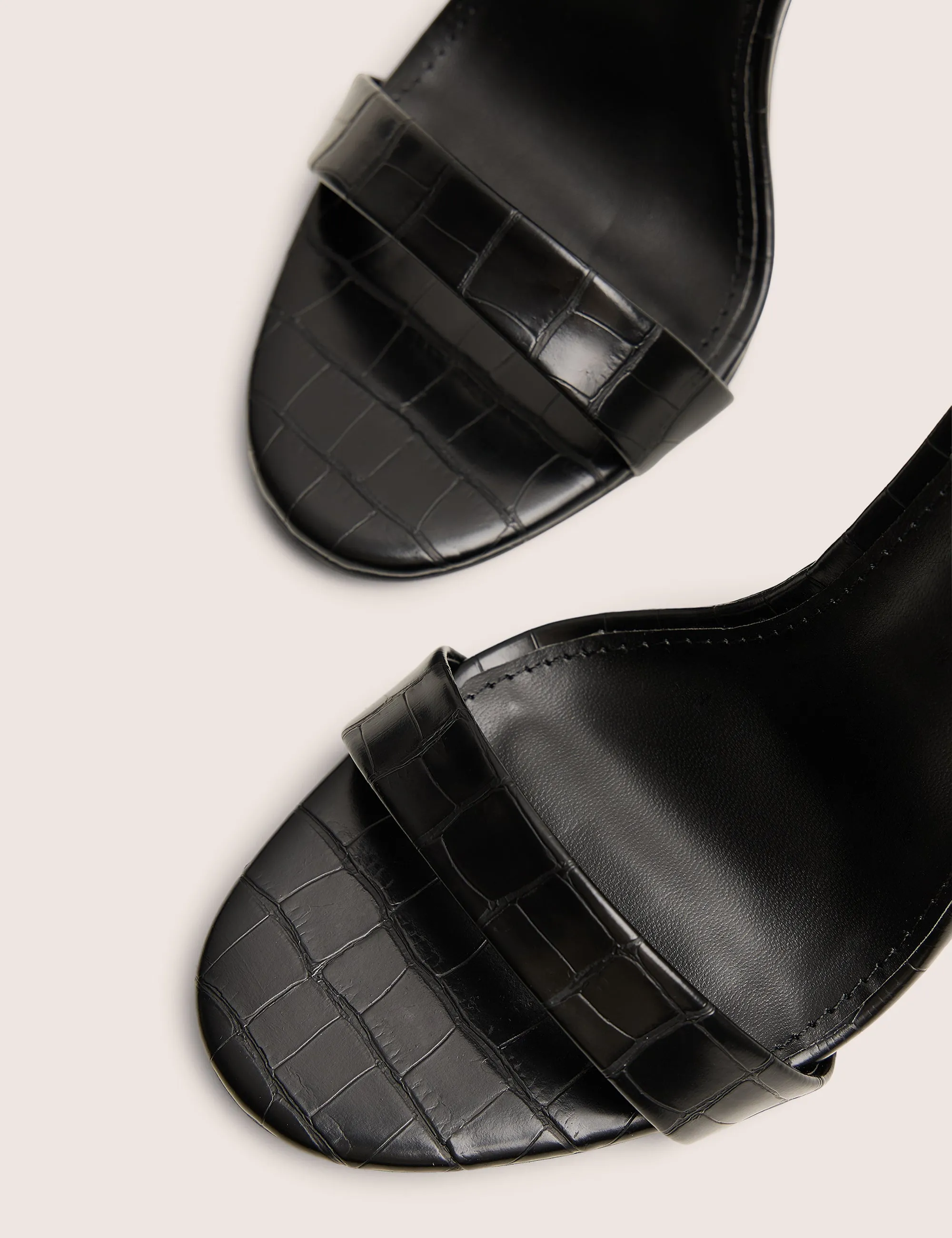 Soho Black Croc Barely There Strappy Stiletto Heels sold by Public Desire product image thumbnail 4