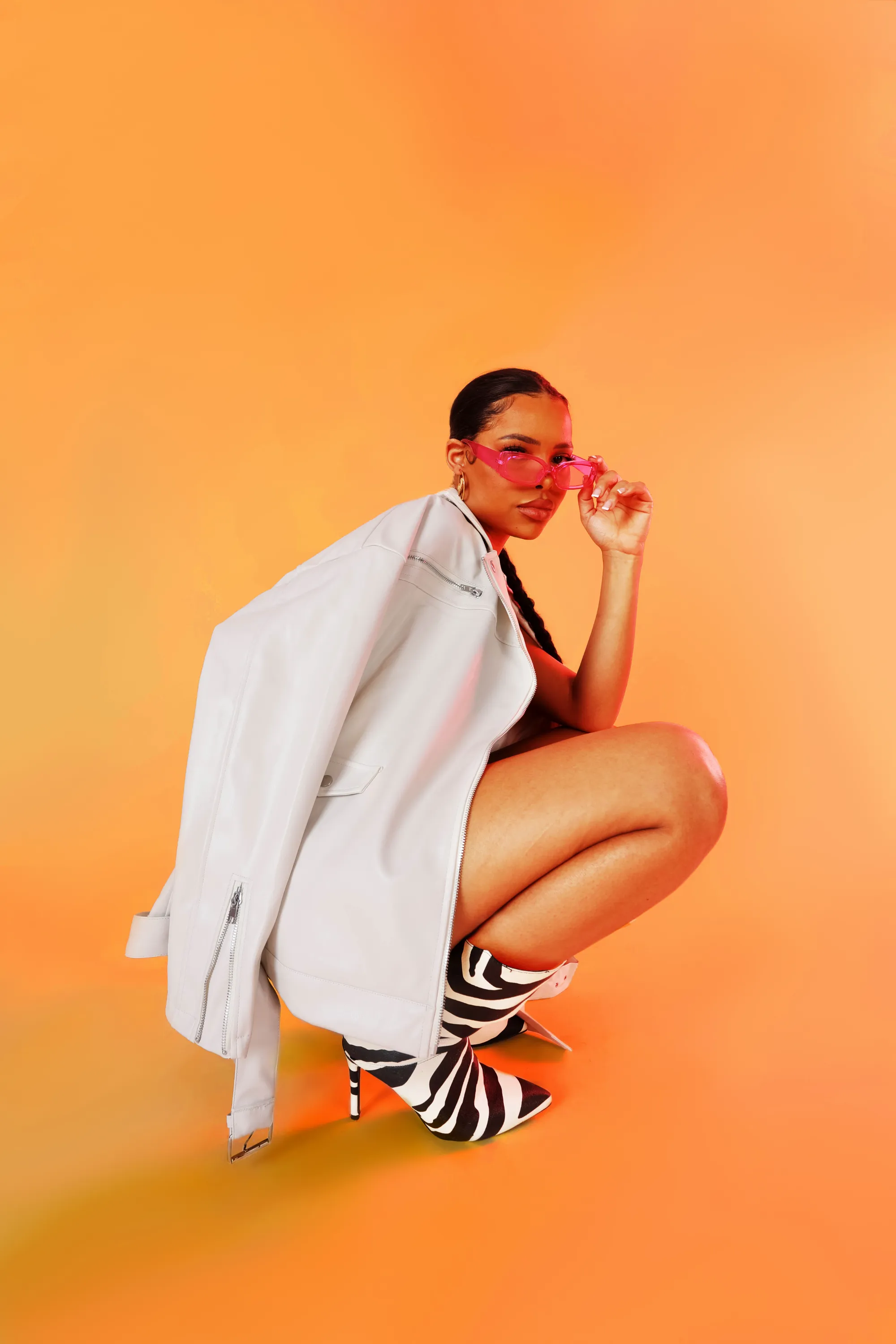 Pu Biker Jacket Stone sold by Public Desire