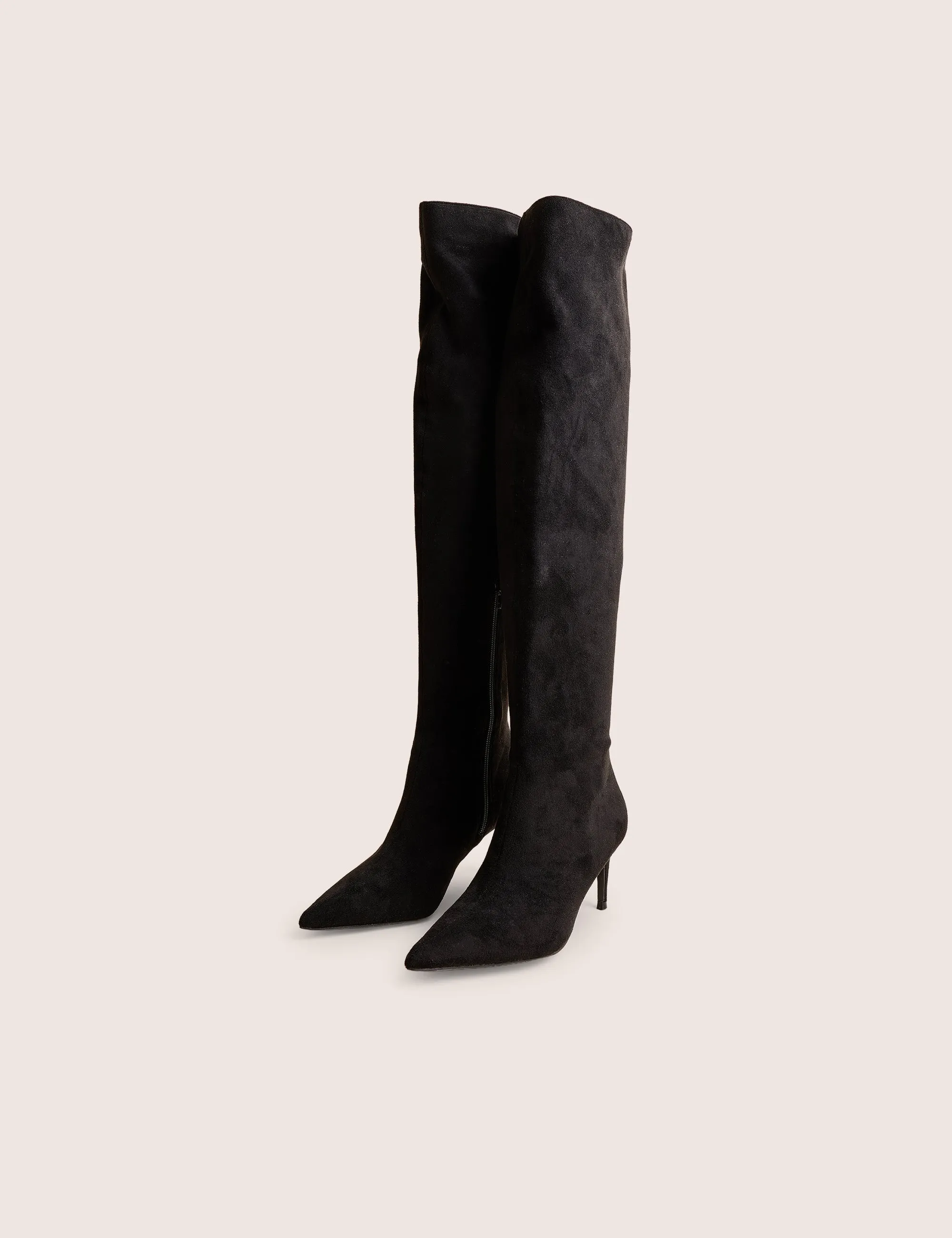 Ellen Black Suedette Pointed Toe Over the Knee Boots sold by Public Desire product image thumbnail 4