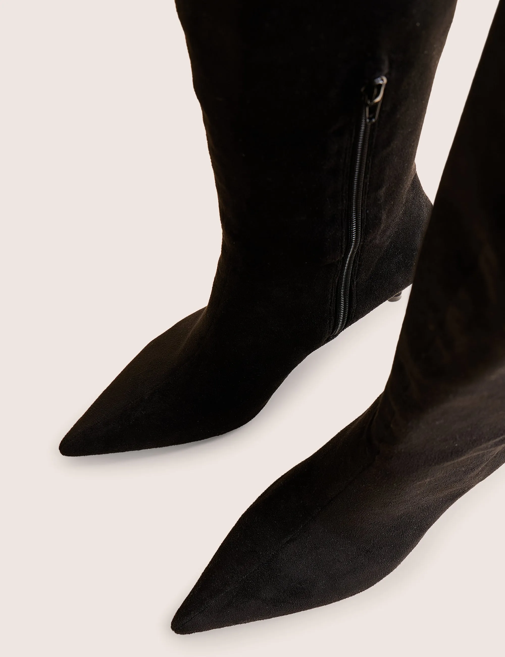 Ellen Black Suedette Pointed Toe Over the Knee Boots sold by Public Desire product image thumbnail 5