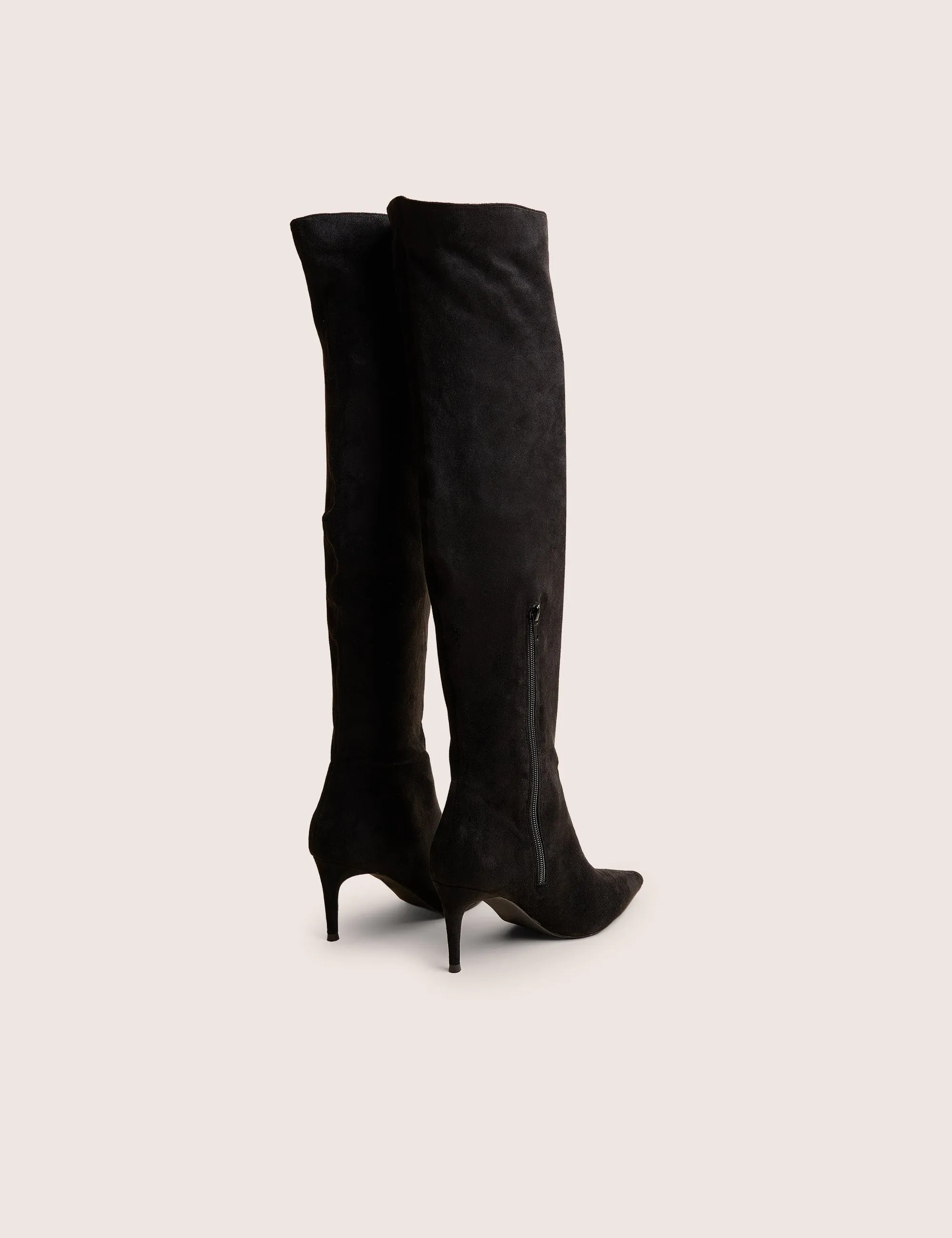 Ellen Black Suedette Pointed Toe Over the Knee Boots sold by Public Desire product image thumbnail 3