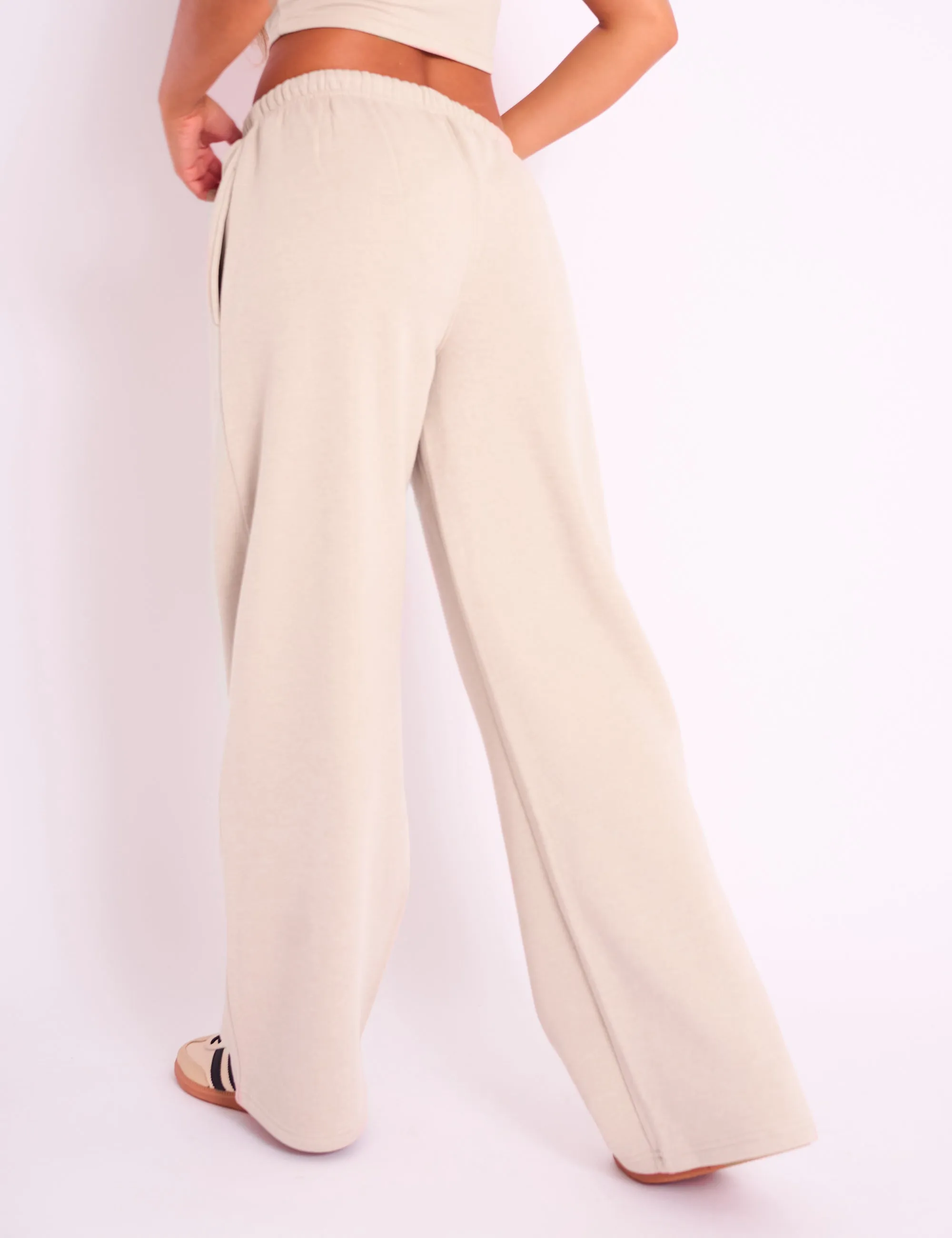 Kaiia Logo Wide Leg Joggers Sand sold by Public Desire product image thumbnail 3
