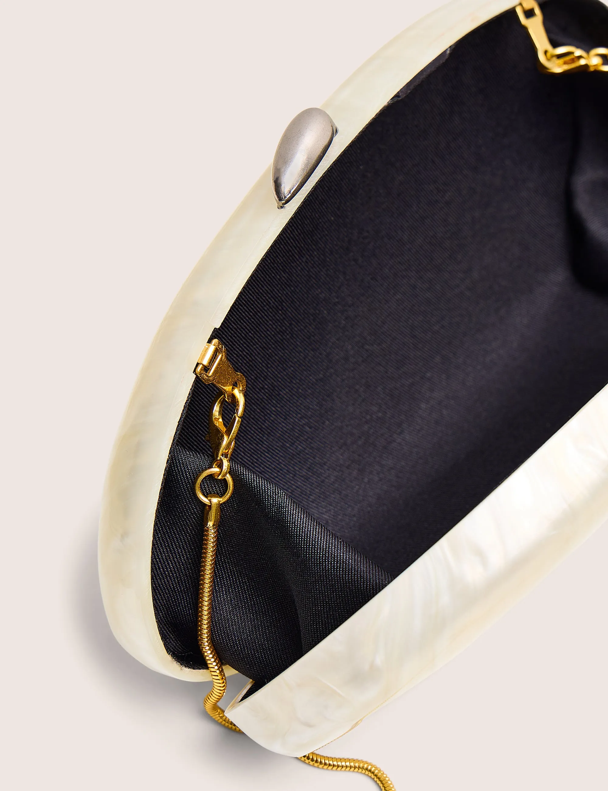 Hard Shell Oval Clutch Bag Pearl White sold by Public Desire product image thumbnail 4