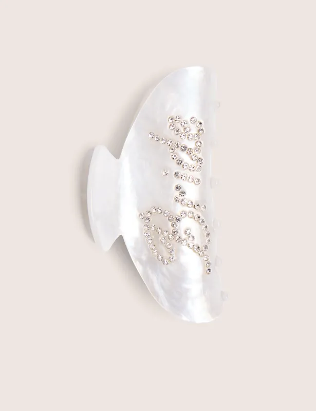 Bride Embellished Hair Claw Clip Pearl White sold by Public Desire