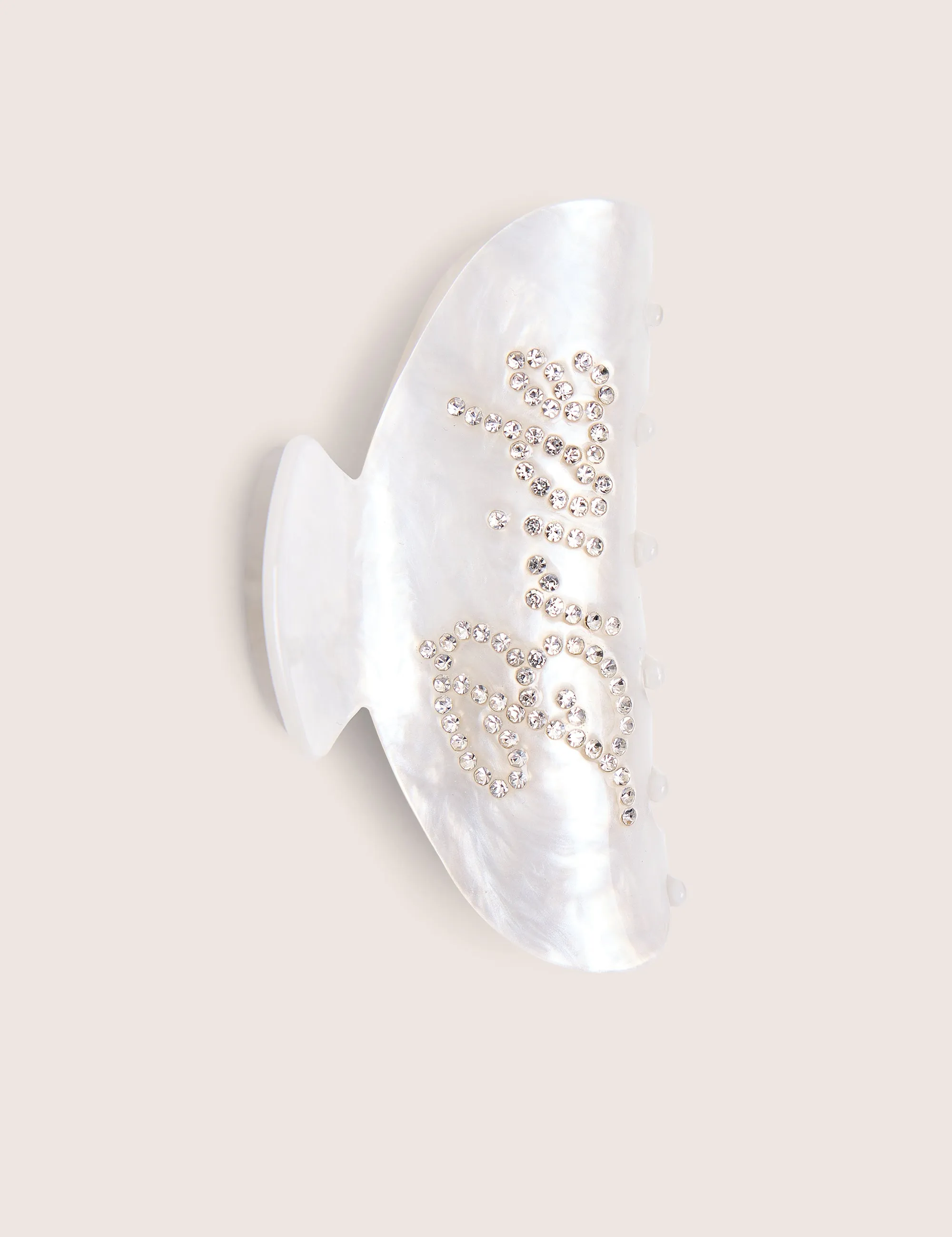 Bride Embellished Hair Claw Clip Pearl White sold by Public Desire