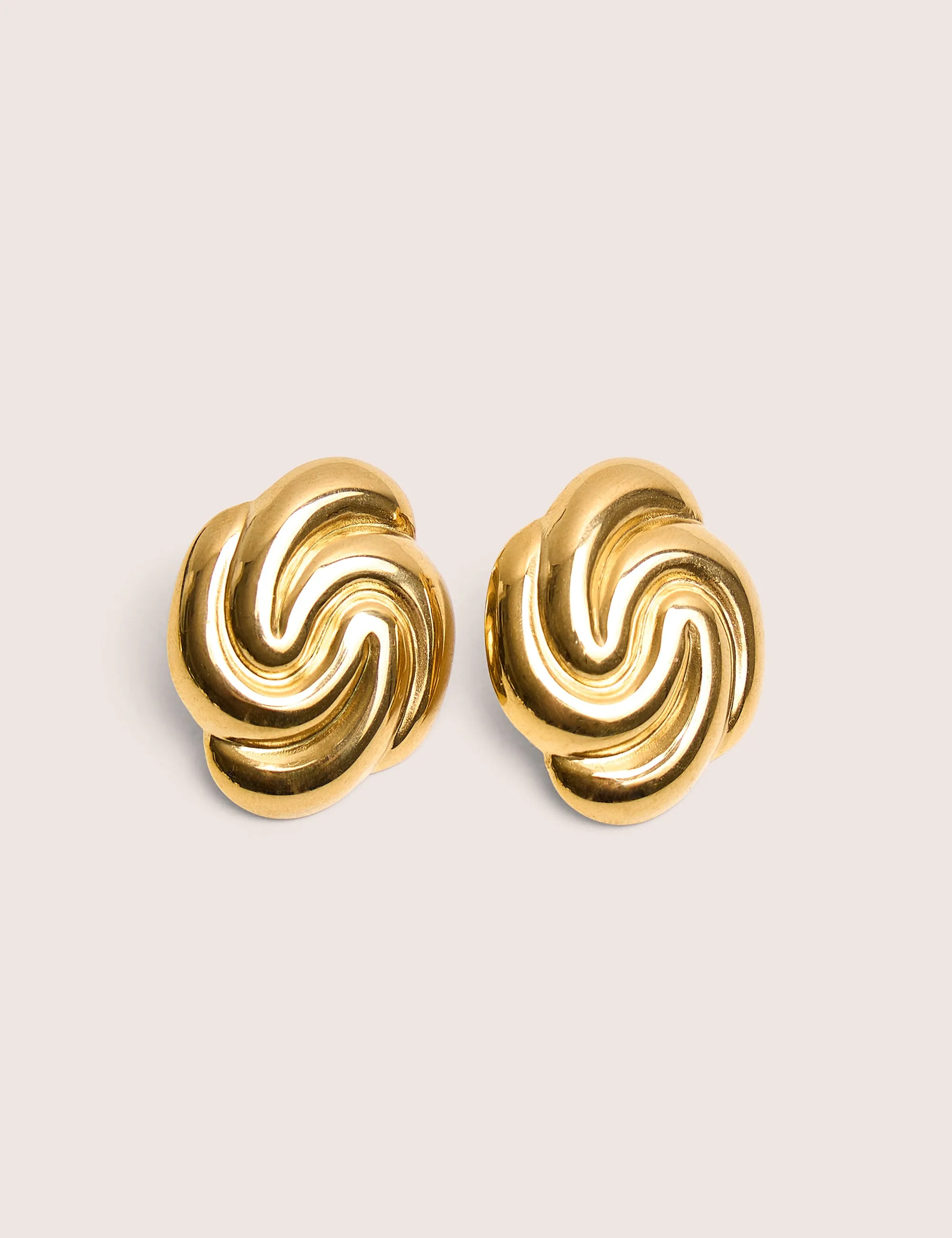 Swirl Detail Earrings Gold sold by Public Desire