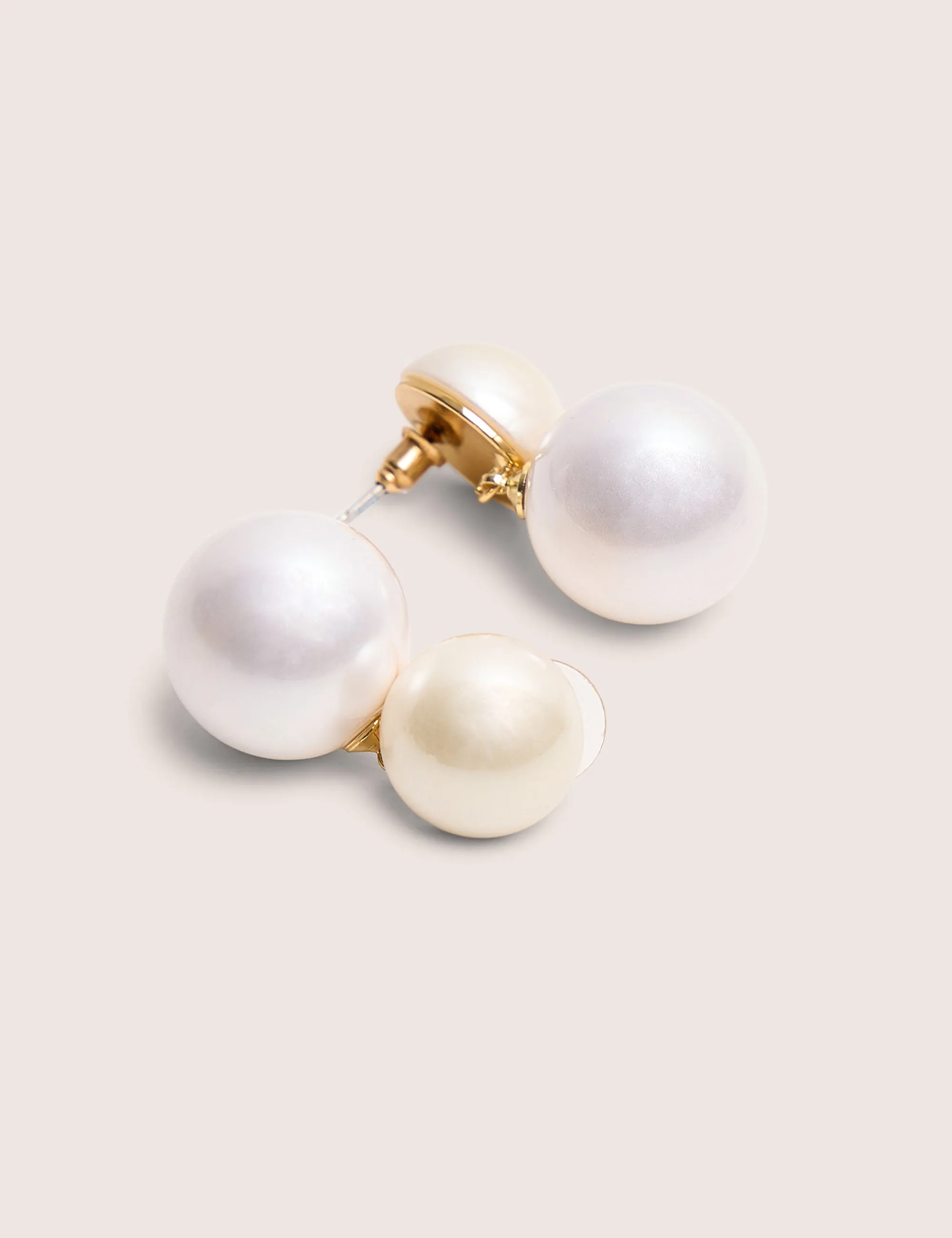 Double Pearl Drop Stud Earrings White sold by Public Desire product image thumbnail 2