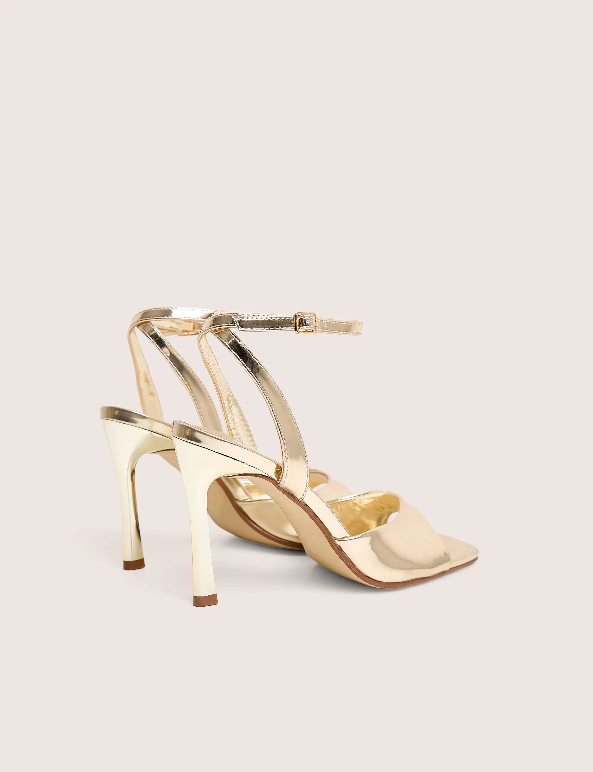 June Gold Ankle Strap Peep Toe Heels sold by Public Desire product image thumbnail 3