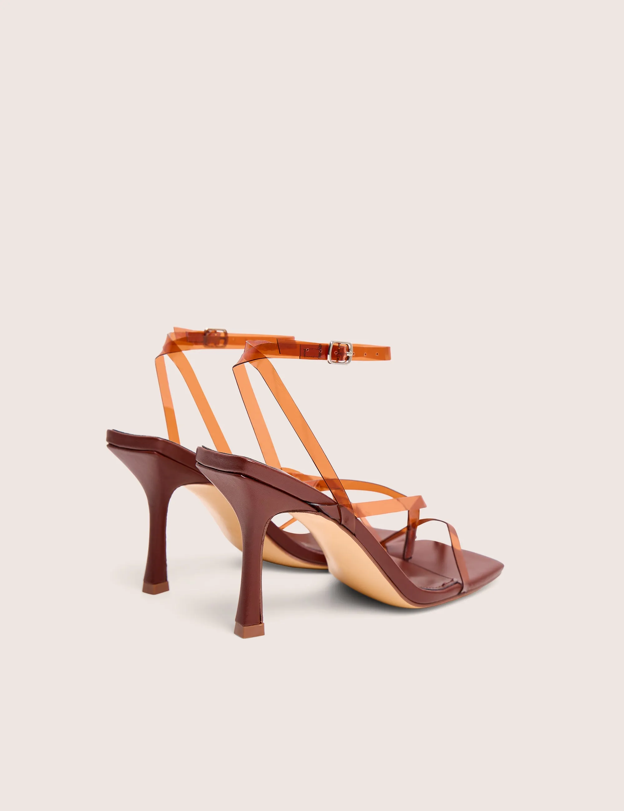 Liberty Brown Perspex Strappy Mid Heels sold by Public Desire product image thumbnail 3