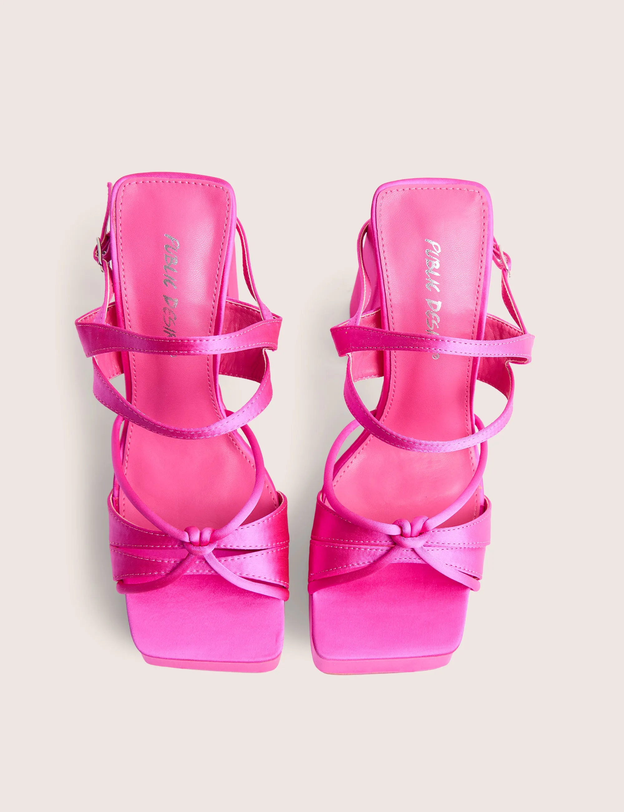 Renaissance Hot Pink Strappy Detail Platform Heels sold by Public Desire product image thumbnail 2