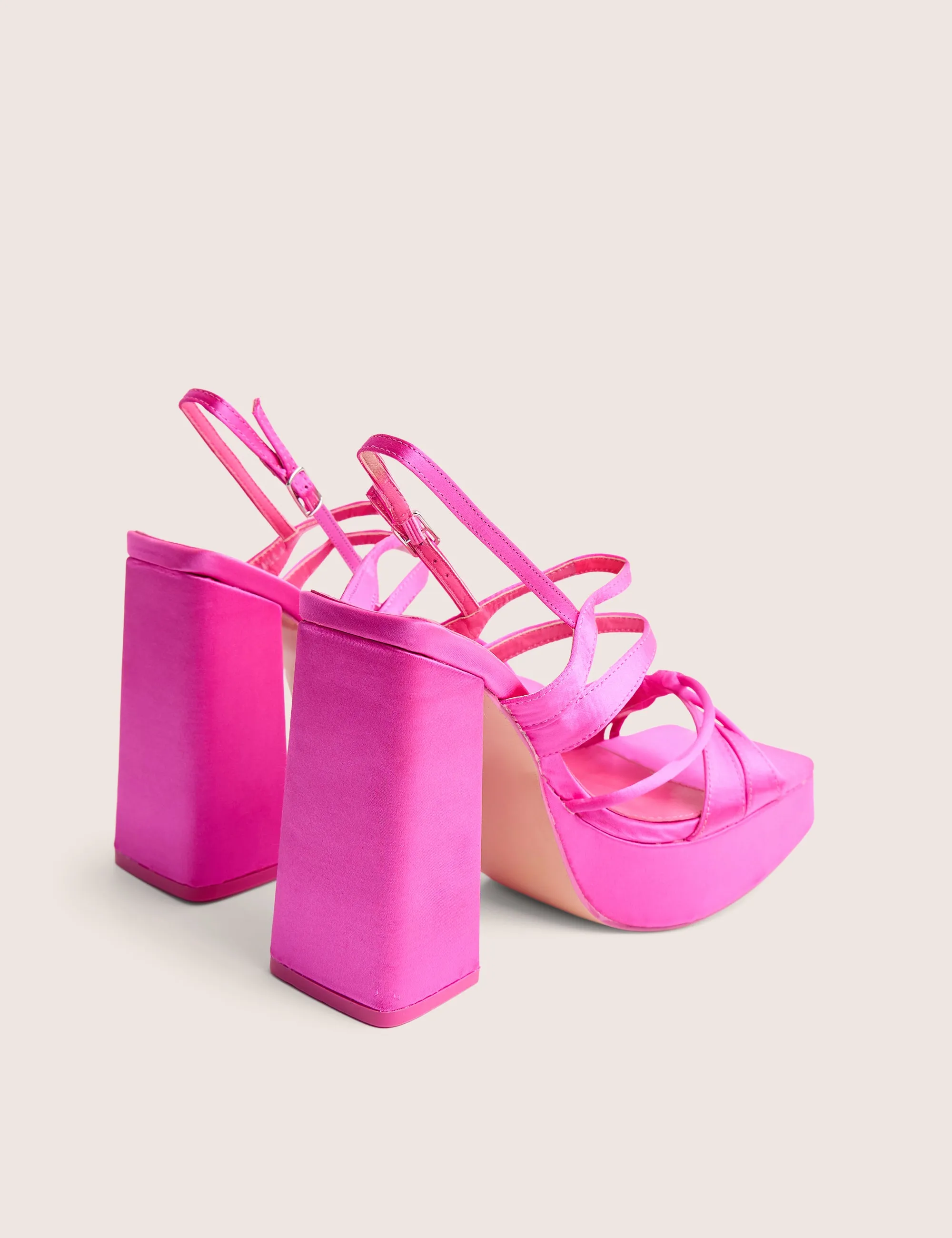 Renaissance Hot Pink Strappy Detail Platform Heels sold by Public Desire product image thumbnail 3