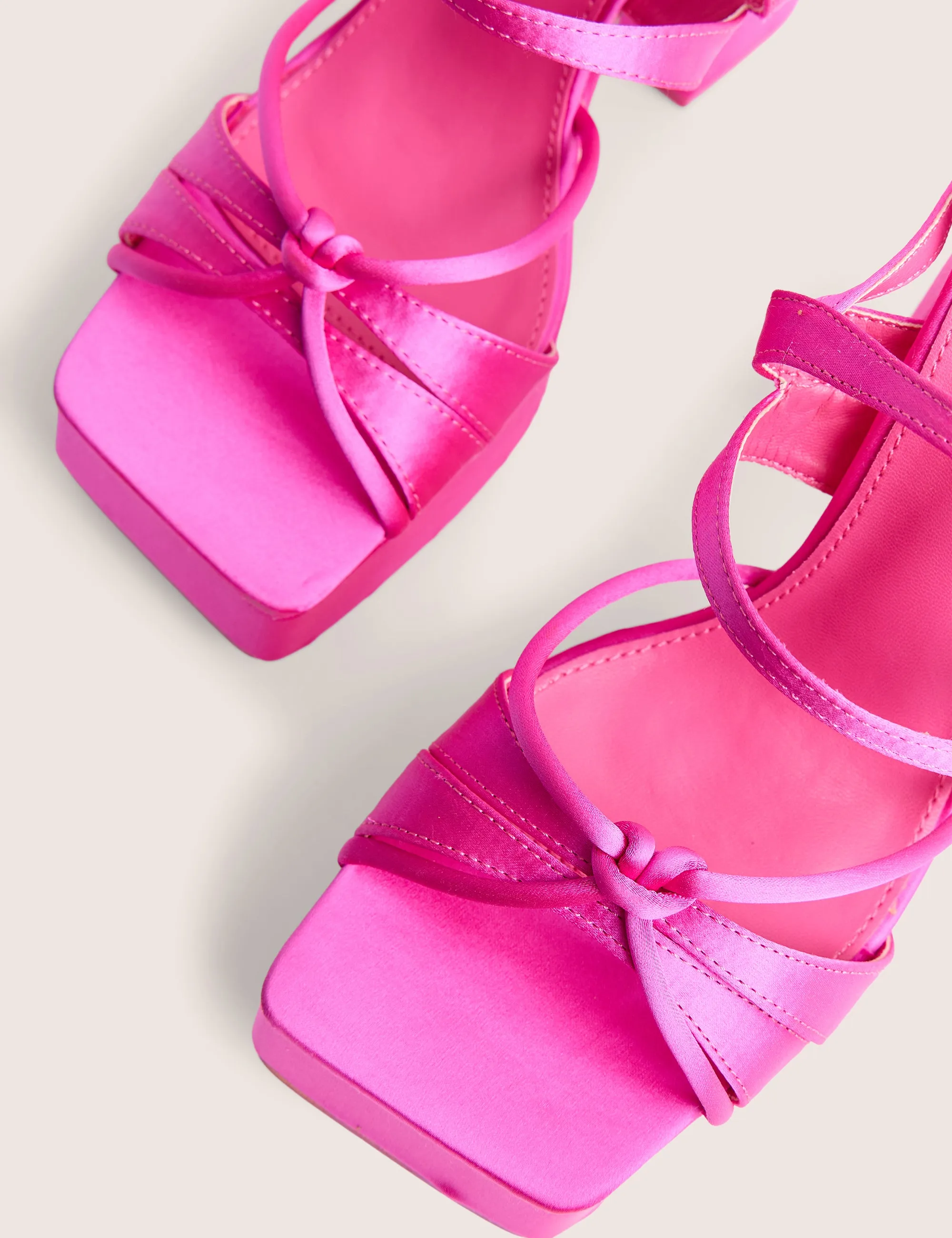 Renaissance Hot Pink Strappy Detail Platform Heels sold by Public Desire product image thumbnail 4