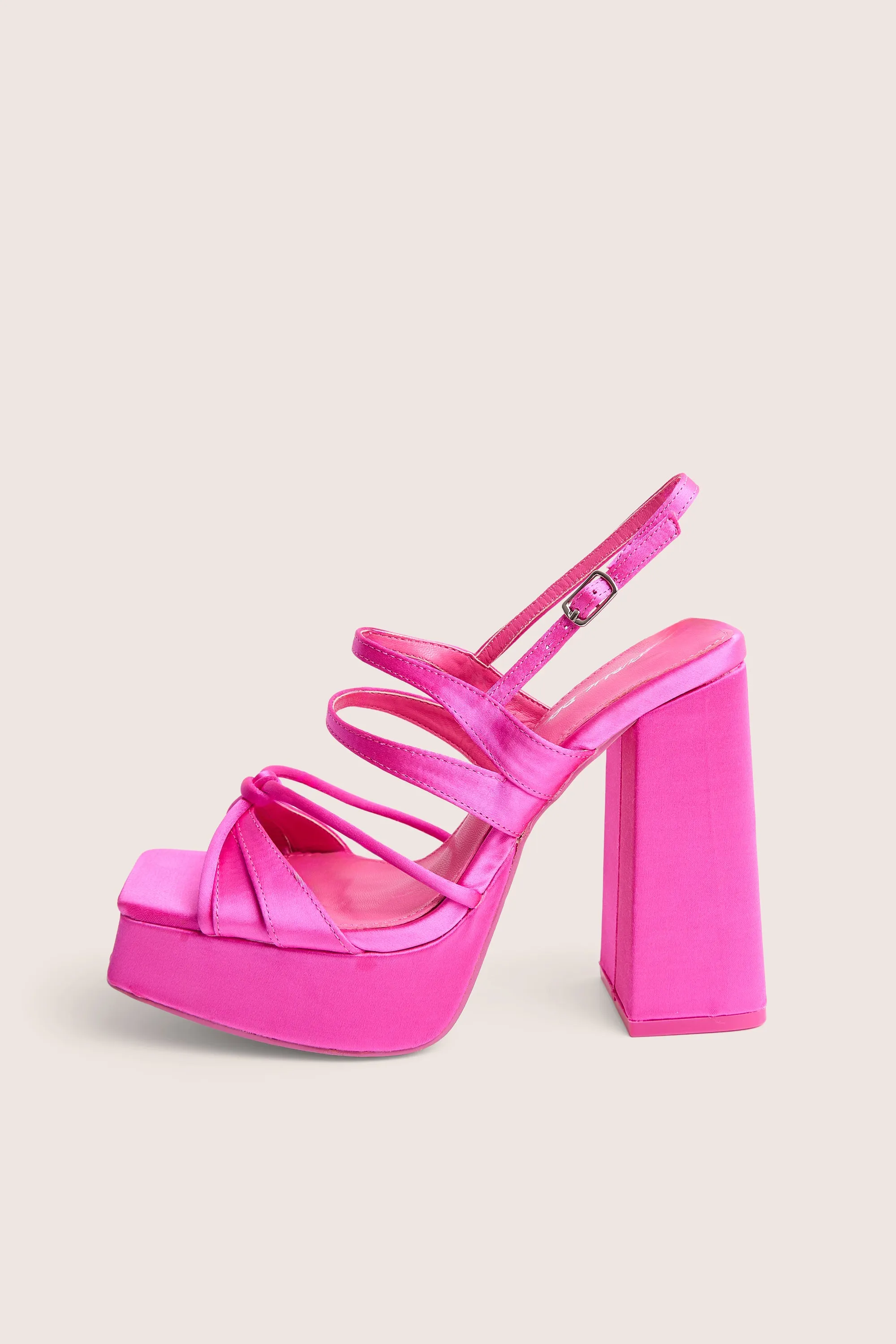 Renaissance Hot Pink Strappy Detail Platform Heels sold by Public Desire
