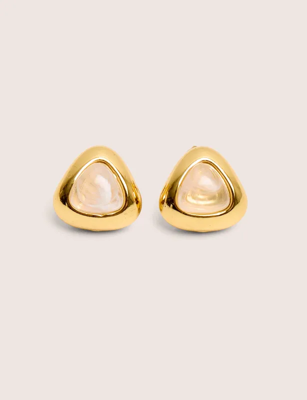 Gold Plated Triangle Earrings made by Public Desire