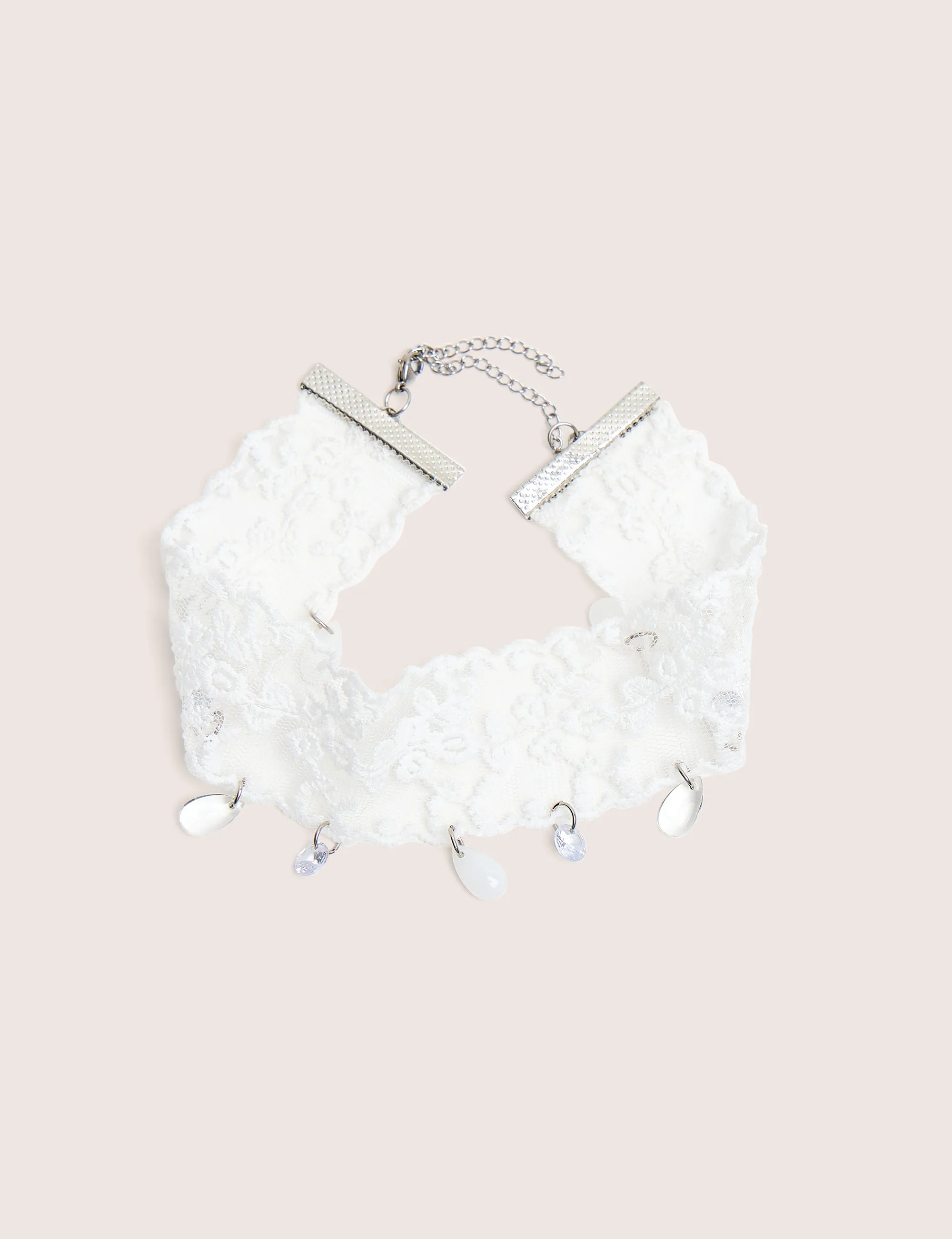 Lace Choker With Embellished Detail sold by Public Desire