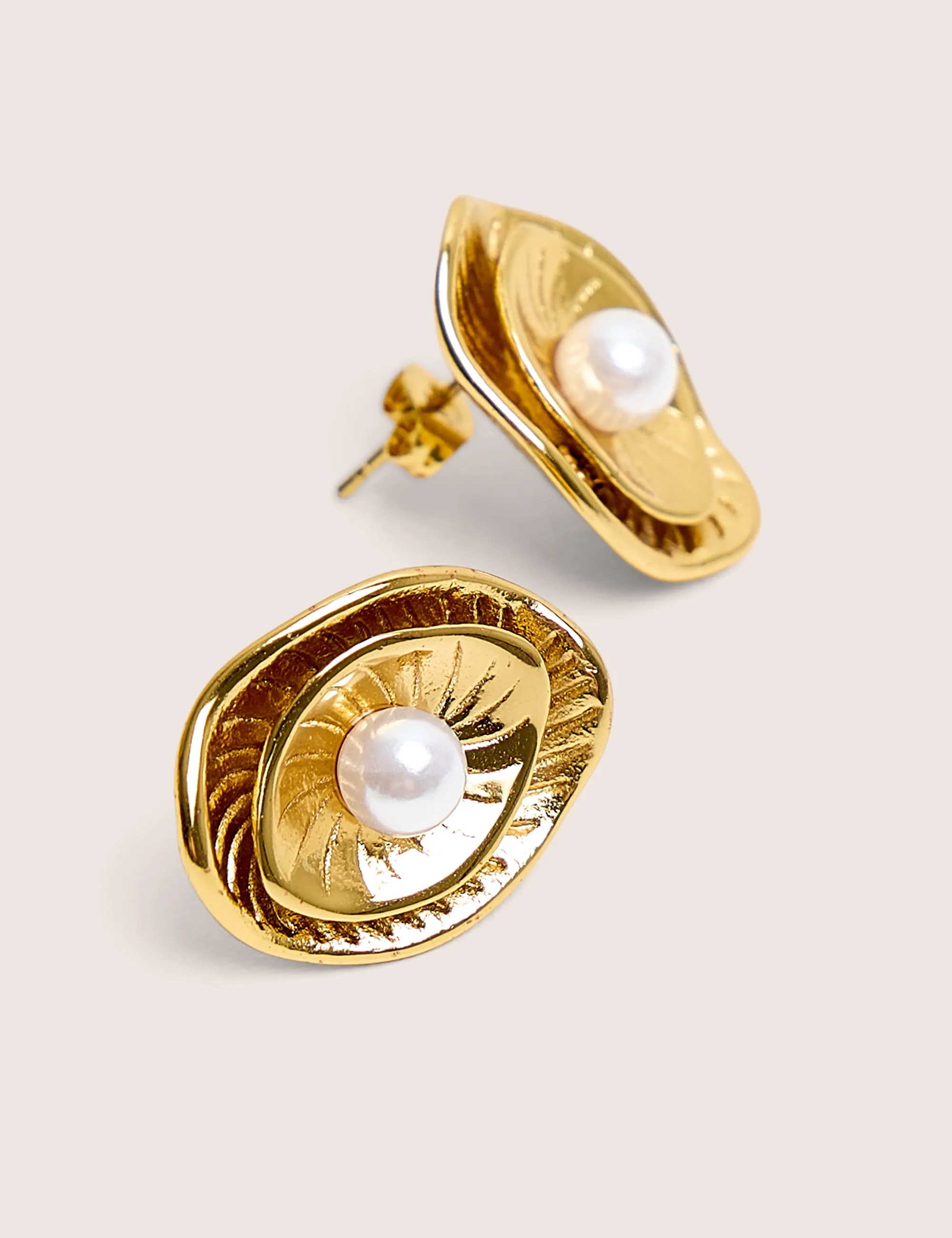 Double Layered Gold and Pearl Earrings sold by Public Desire product image thumbnail 3