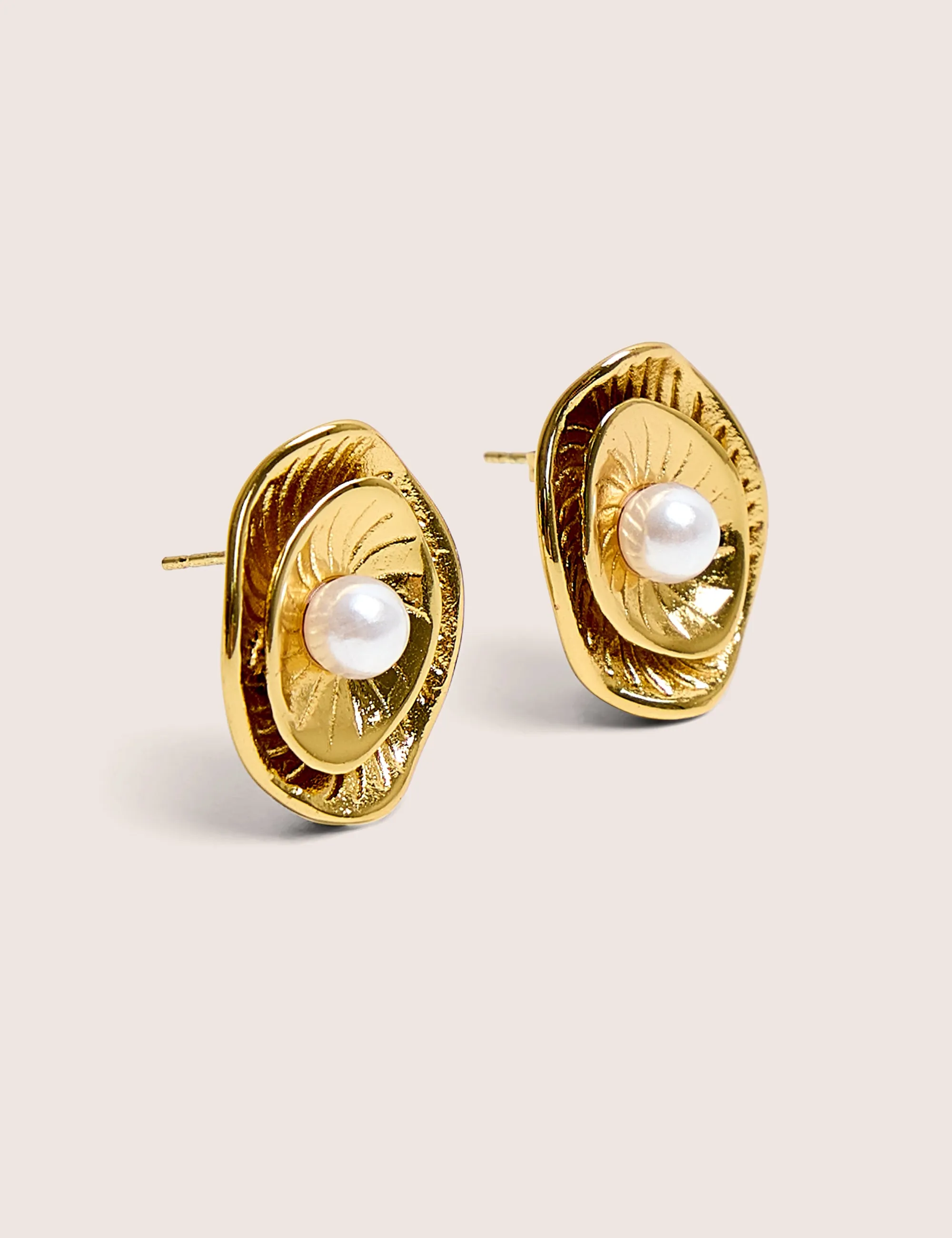Double Layered Gold and Pearl Earrings sold by Public Desire product image thumbnail 2