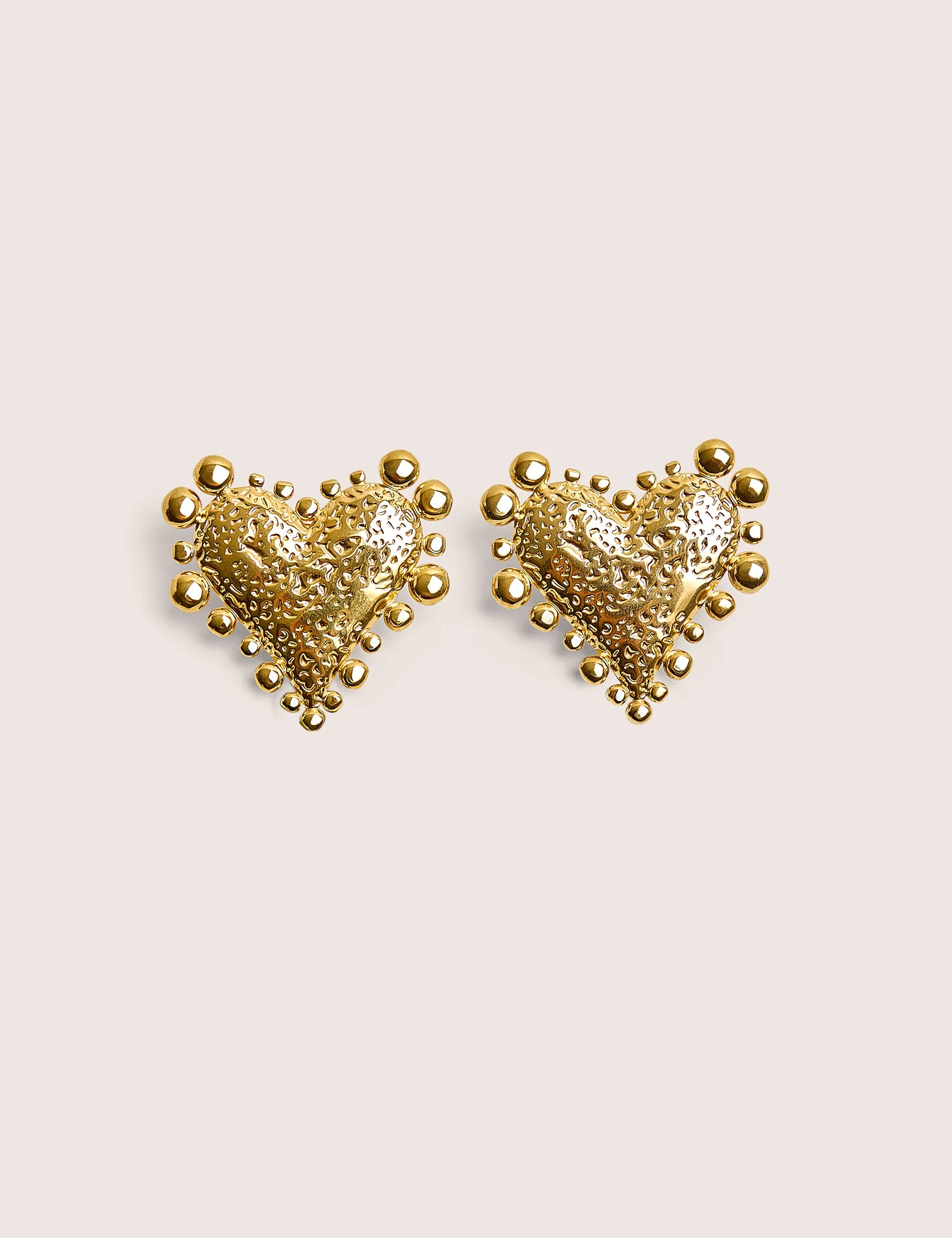 Gold Plated Heart Earrings sold by Public Desire