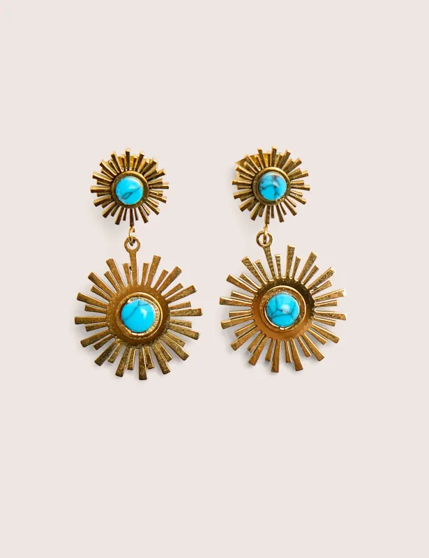 Gold Plated Star Resin Earrings made by Public Desire